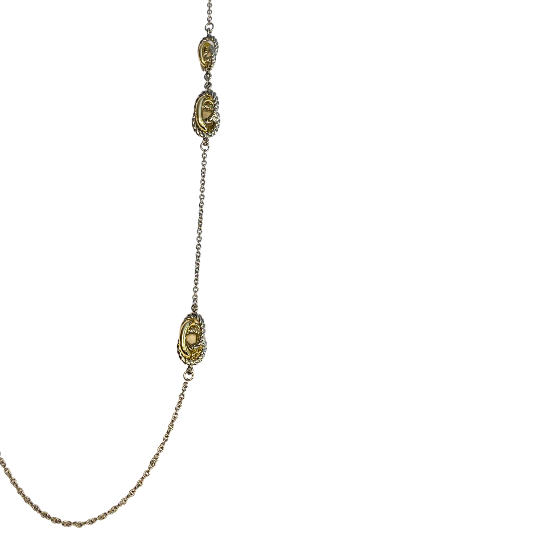 Collar Lungo Oval Bicolor