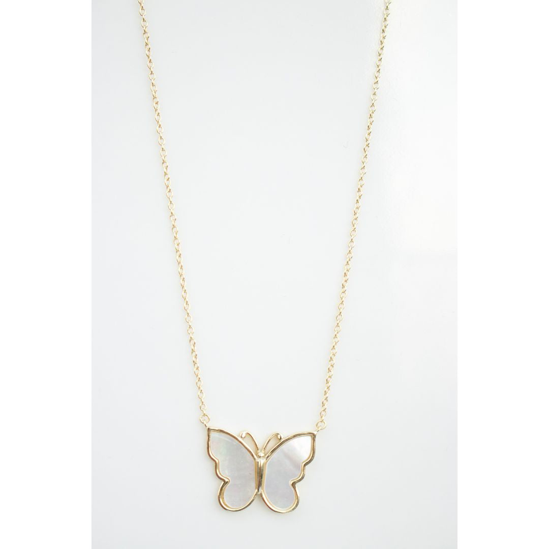 Collar Large MOP Butterfly