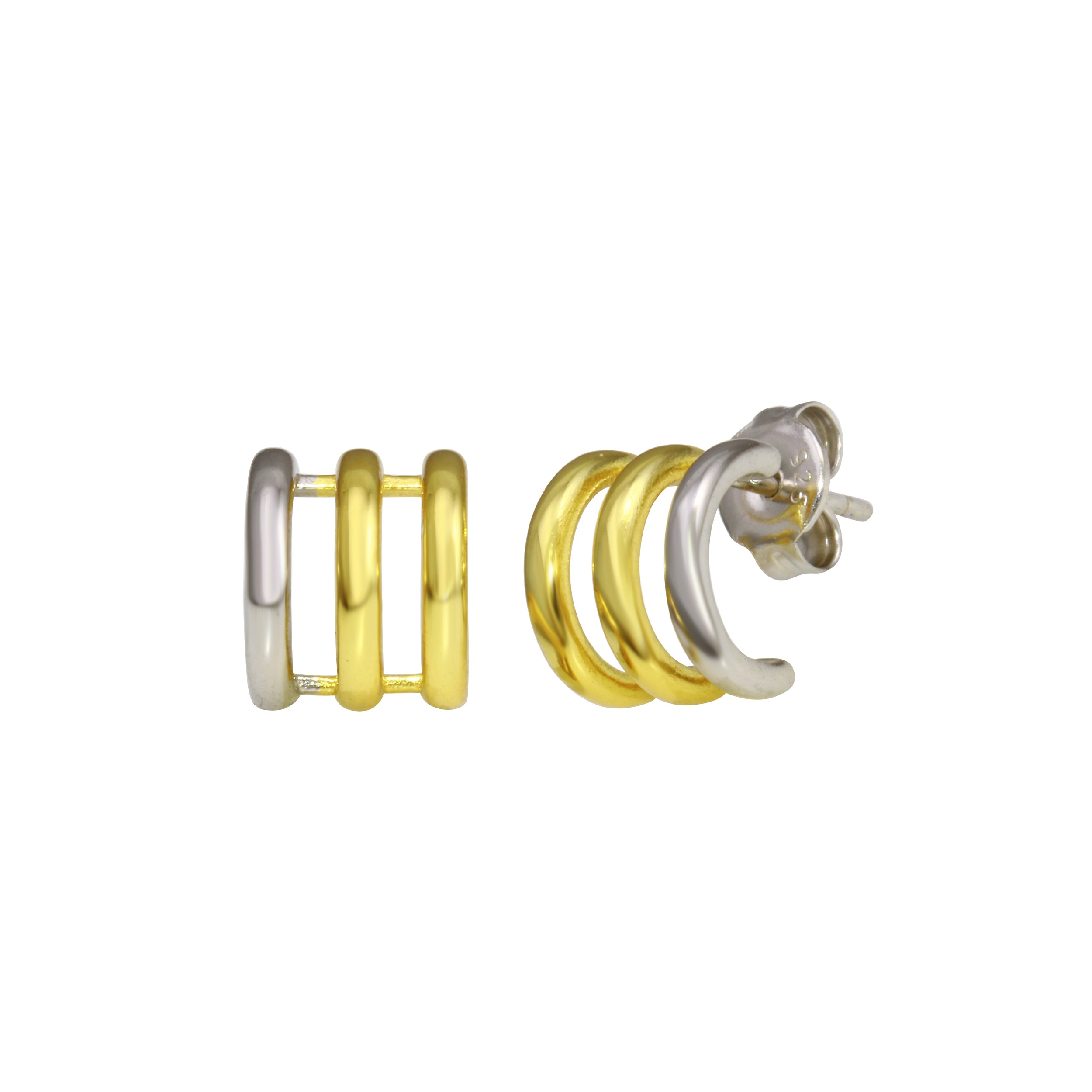 Aro Tricolor Bar Stud