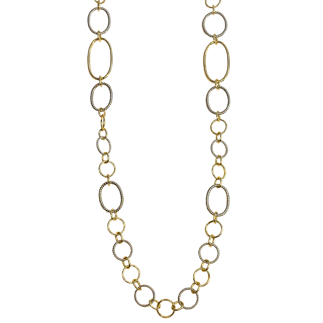 Collar Thin Bicolor Oval Links
