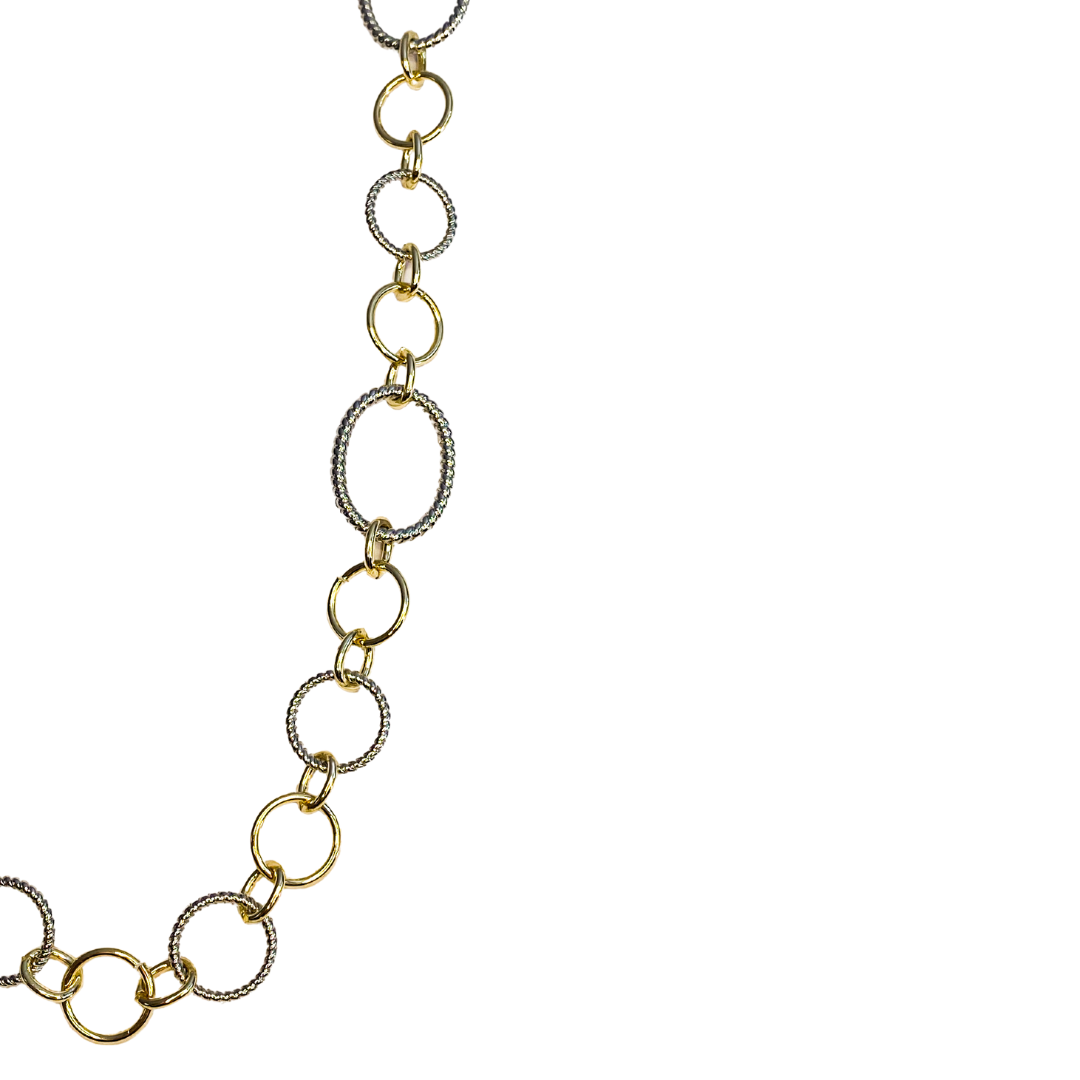 Collar Thin Bicolor Oval Links