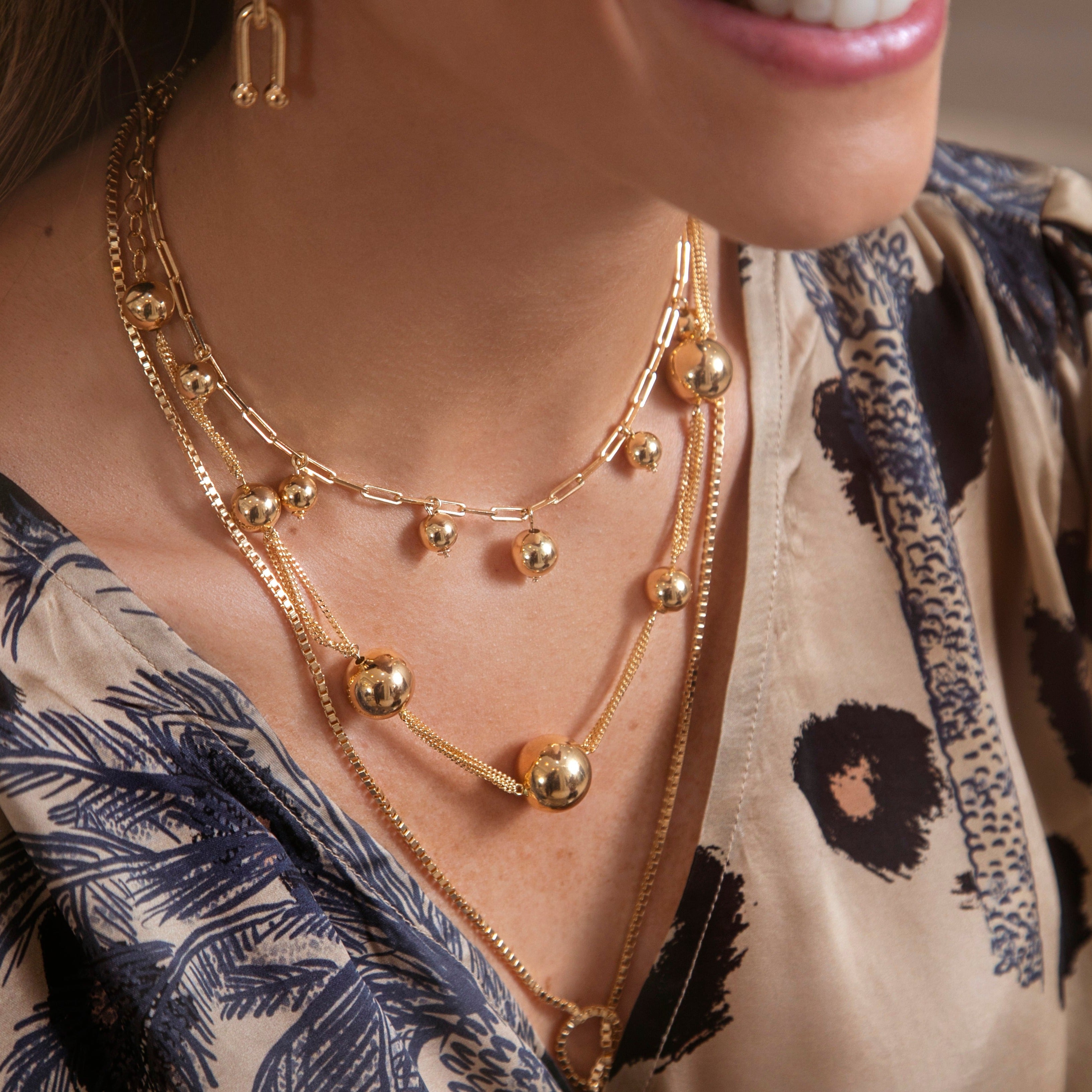 Collar Irregular Multi Chain Bubbles