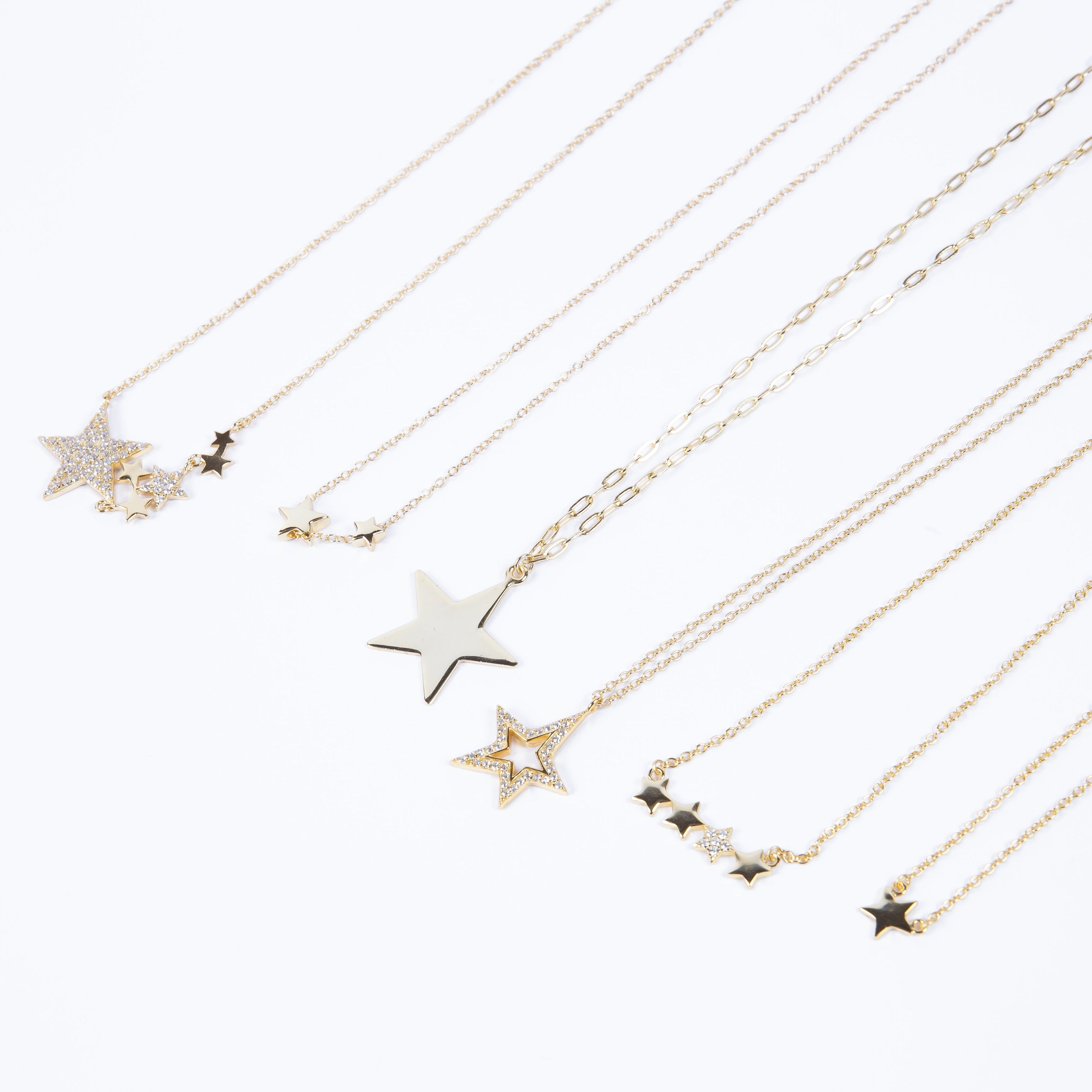 Collar 4 Line Star Necklace
