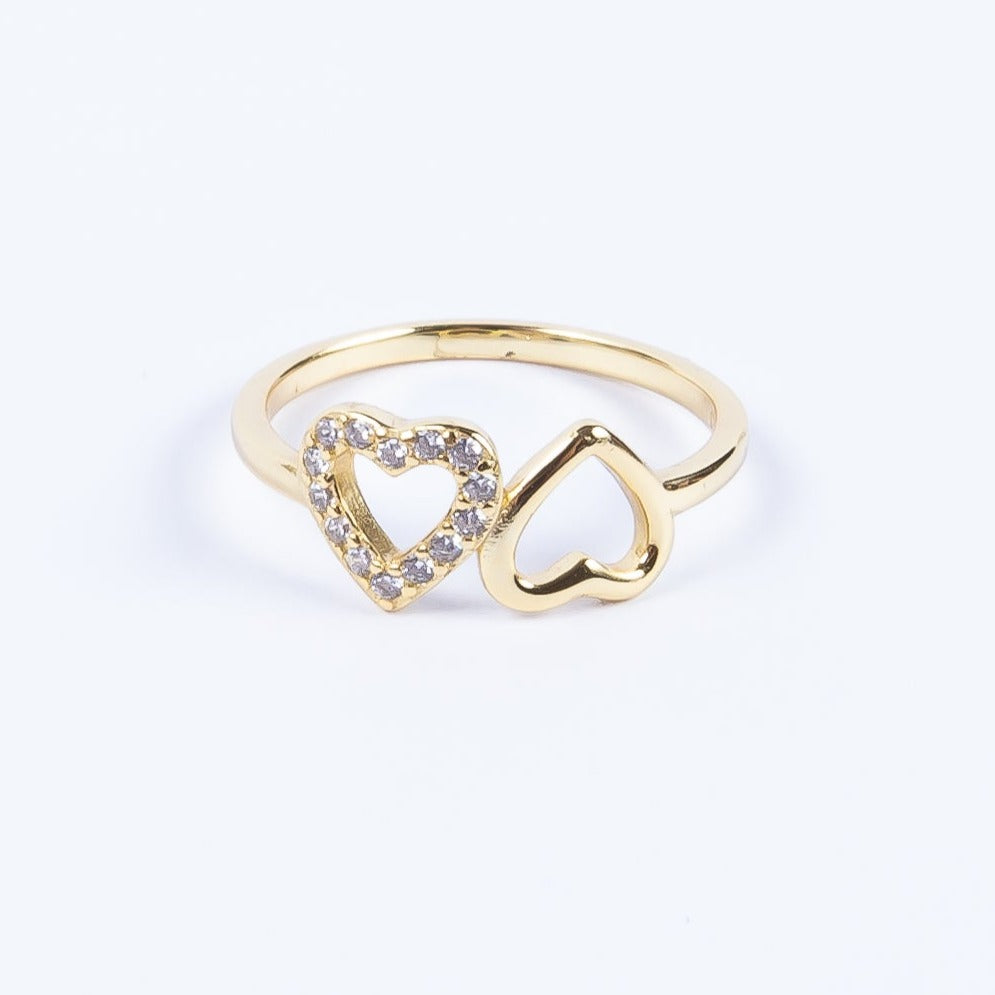 Anillo Double Cz Heart
