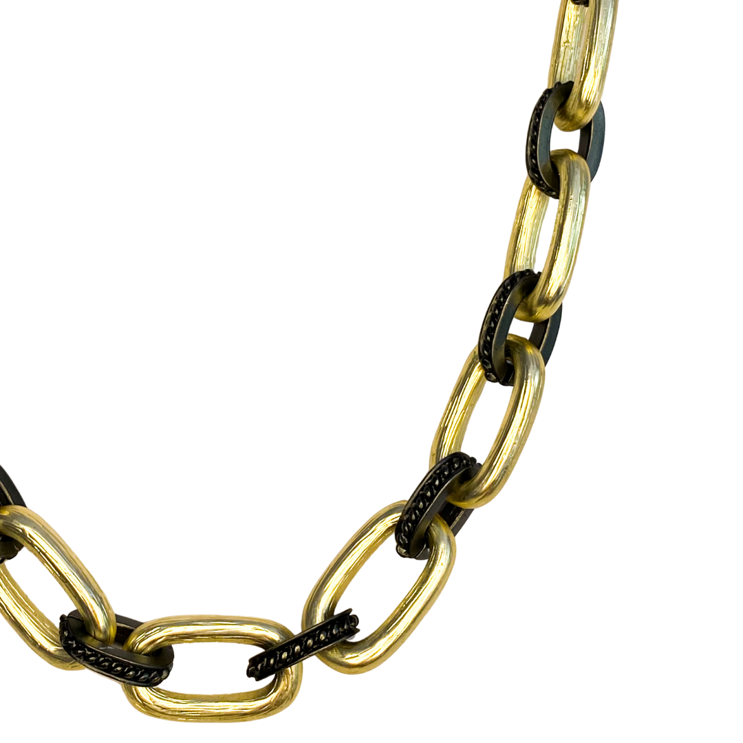 Collar Chunky Square Black Choker
