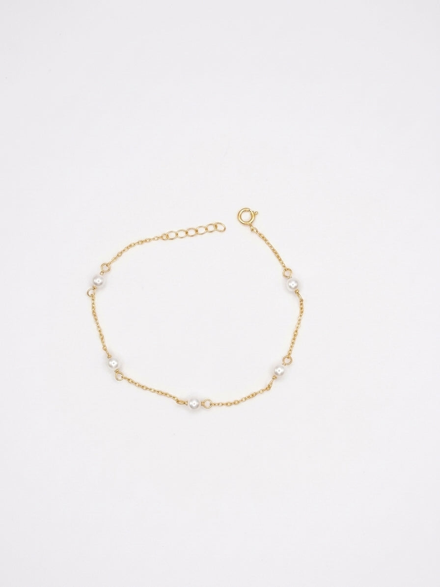 Pulsera Pearly Plain Bracelet Gold