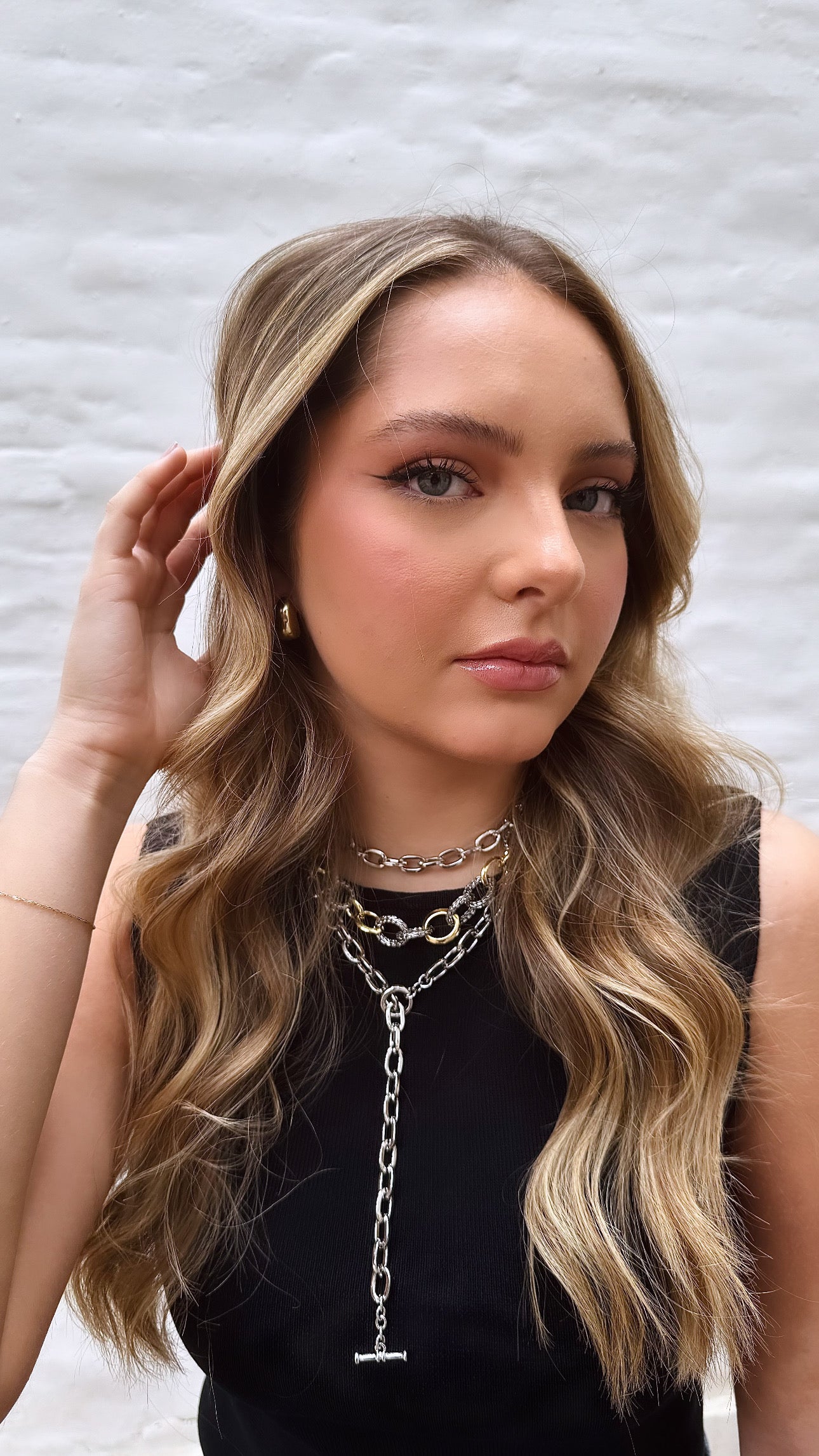 Collar Skinny Bicolor Oval Links