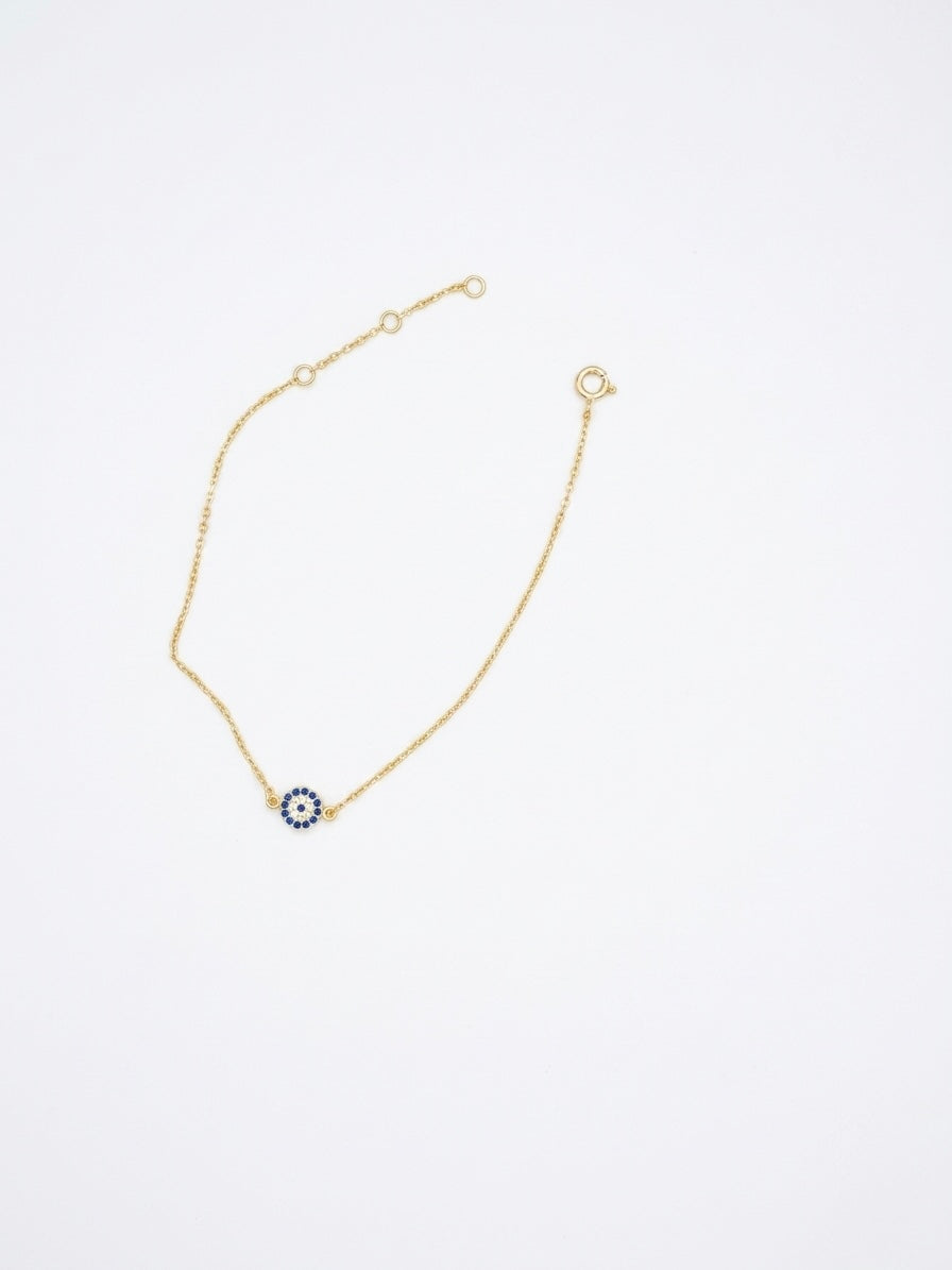 Pulsera SS Evil Eye Gold L