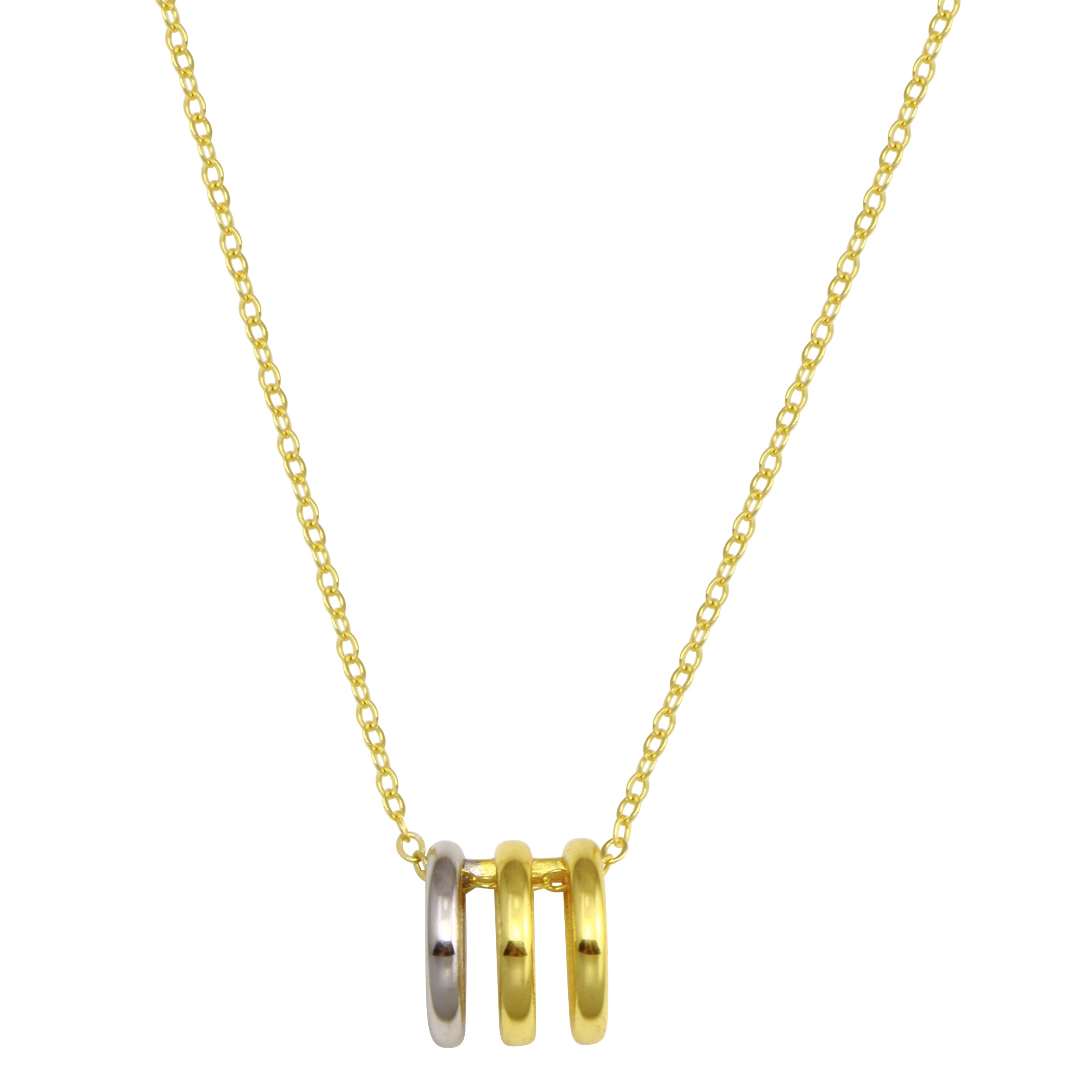 Collar Tricolor Bar Necklace
