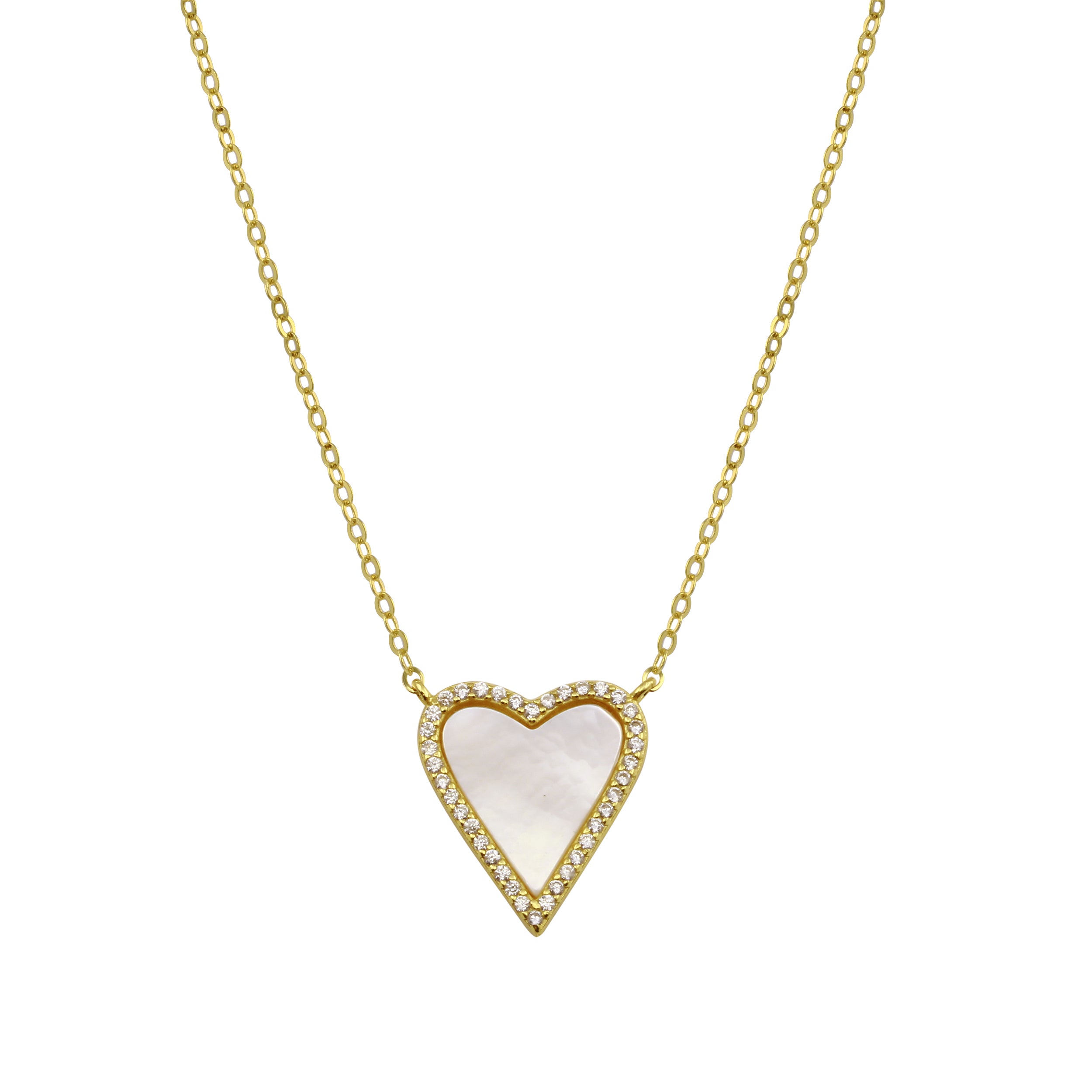 Collar MOP Heart Love Lg