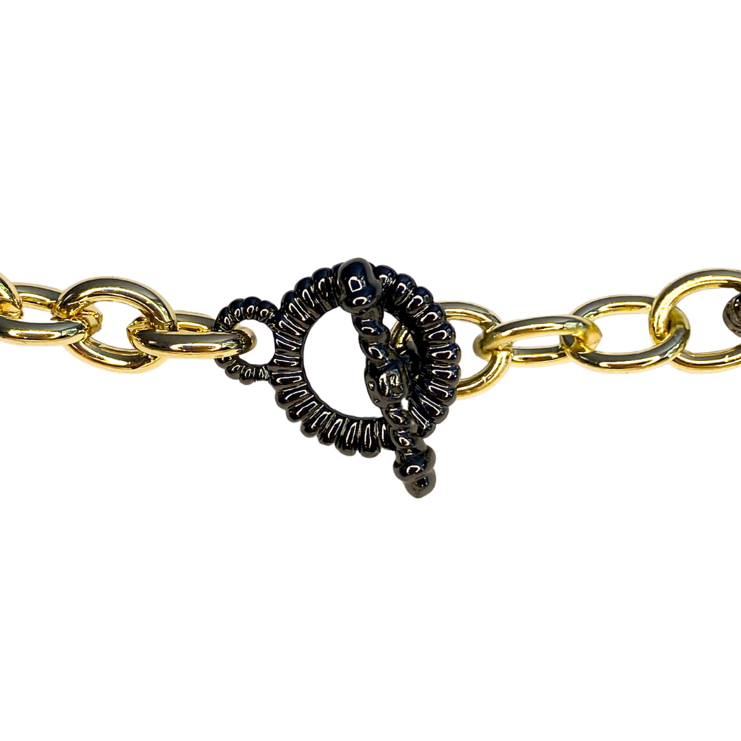 Collar New Mumu Black Bicolor Rectangle