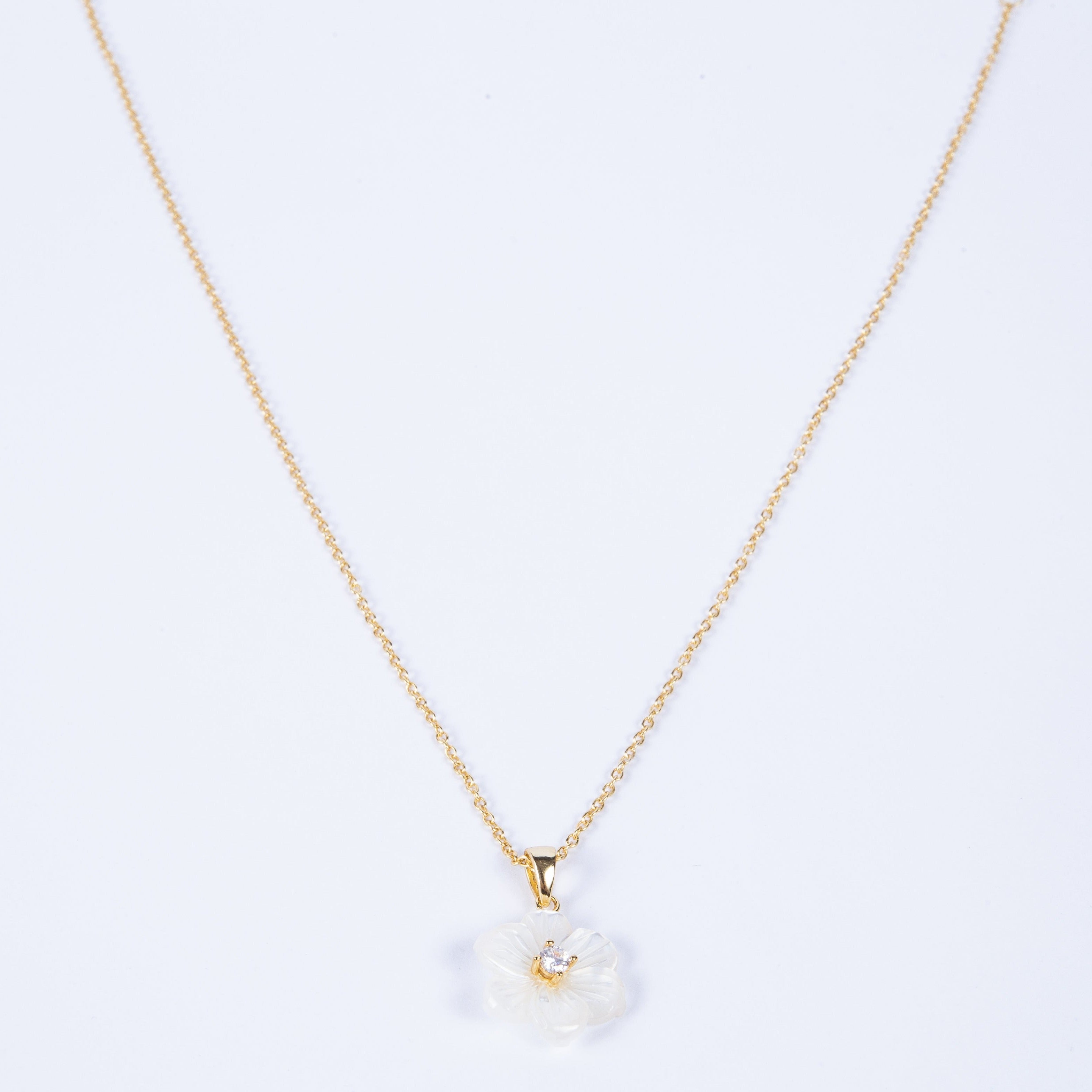 Collar MOP Daisy Flower Pearly