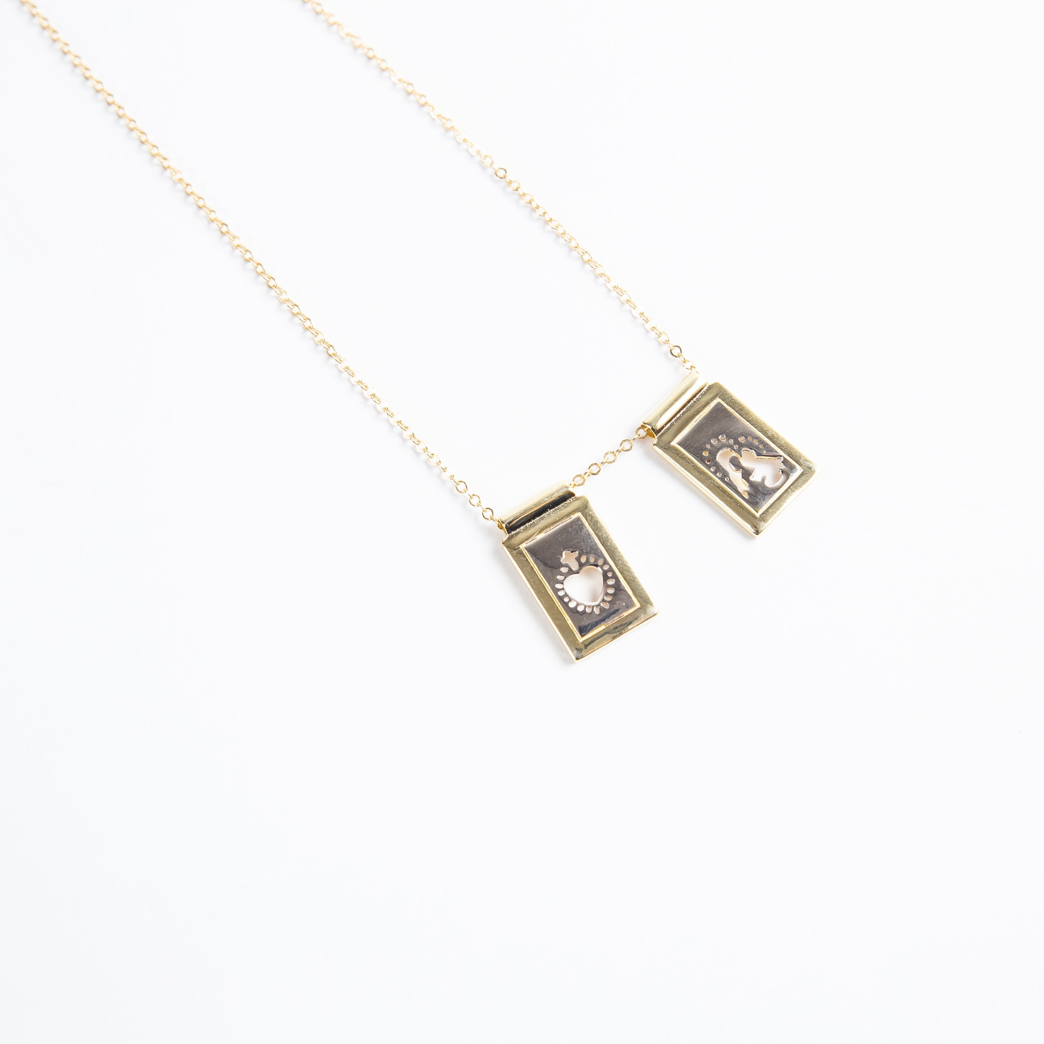 Collar Bicolor Virgin & Heart Scapular