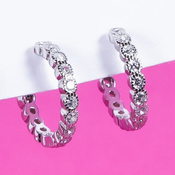 Aro Roundy CZ Circle Hoop