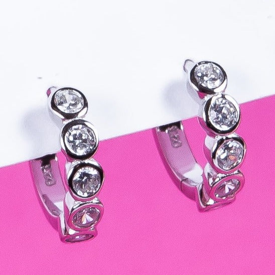 Aro Roundy Large CZ Circle Hoop