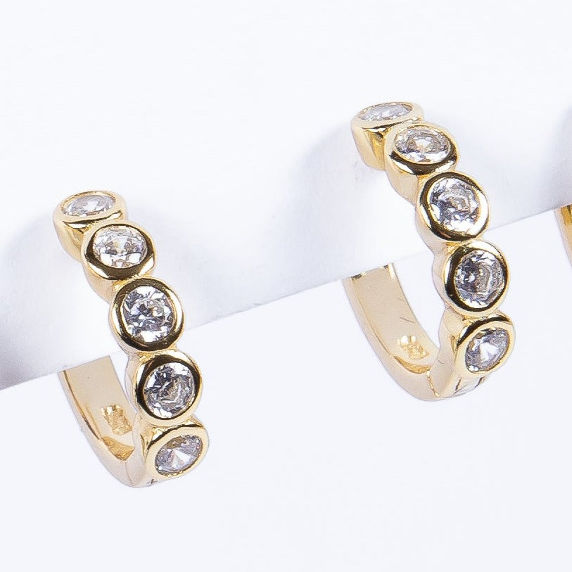 Aro Roundy Large CZ Circle Hoop