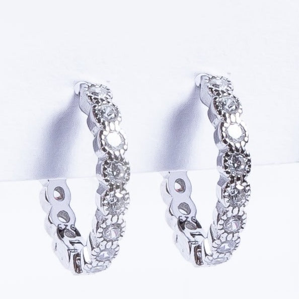Aro Roundy CZ Circle Hoop