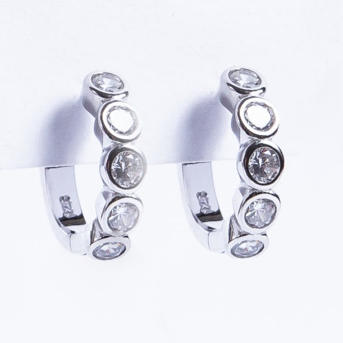 Aro Roundy Large CZ Circle Hoop