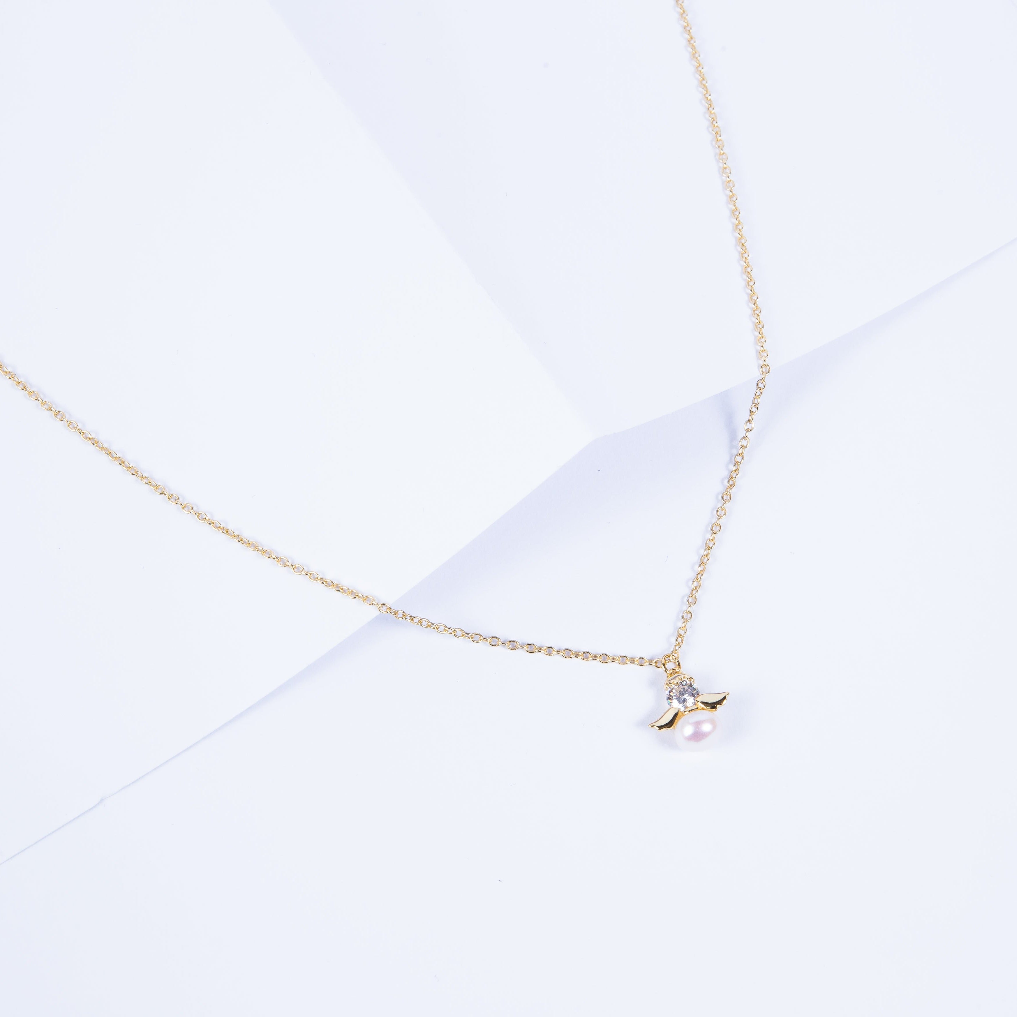 Collar Pearl Angel Necklace L