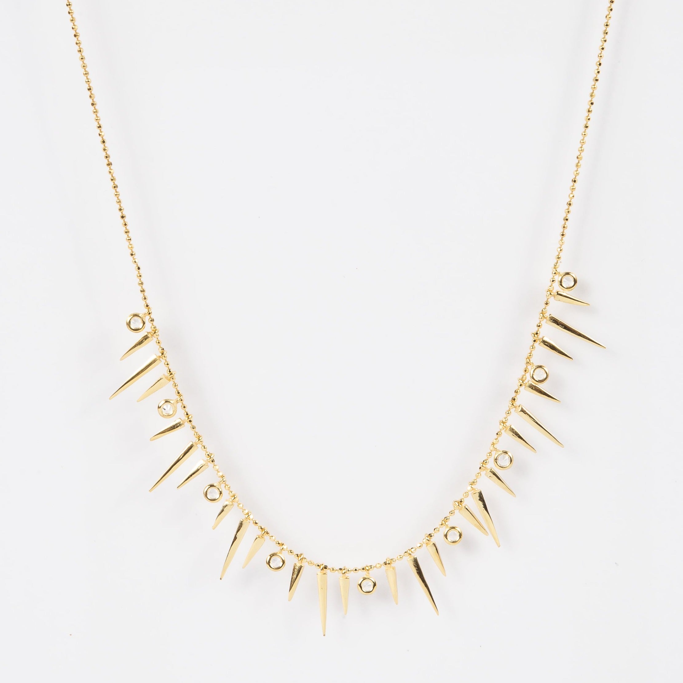 Collar Spikey & Cz Mini Bubbly Choker