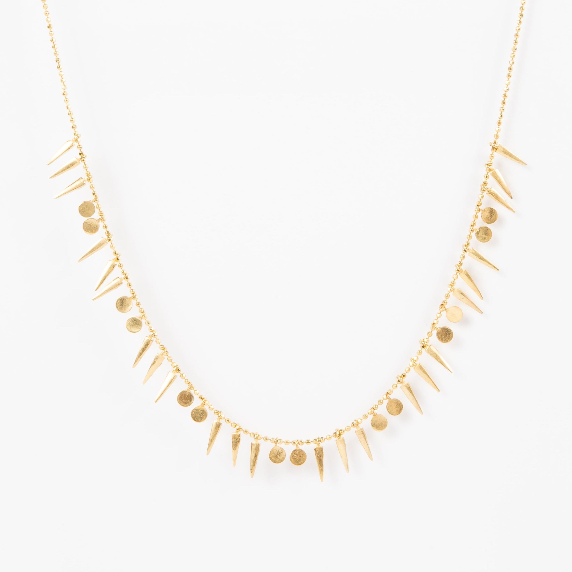 Collar Spikey & Plain Circle Bubbly Choker