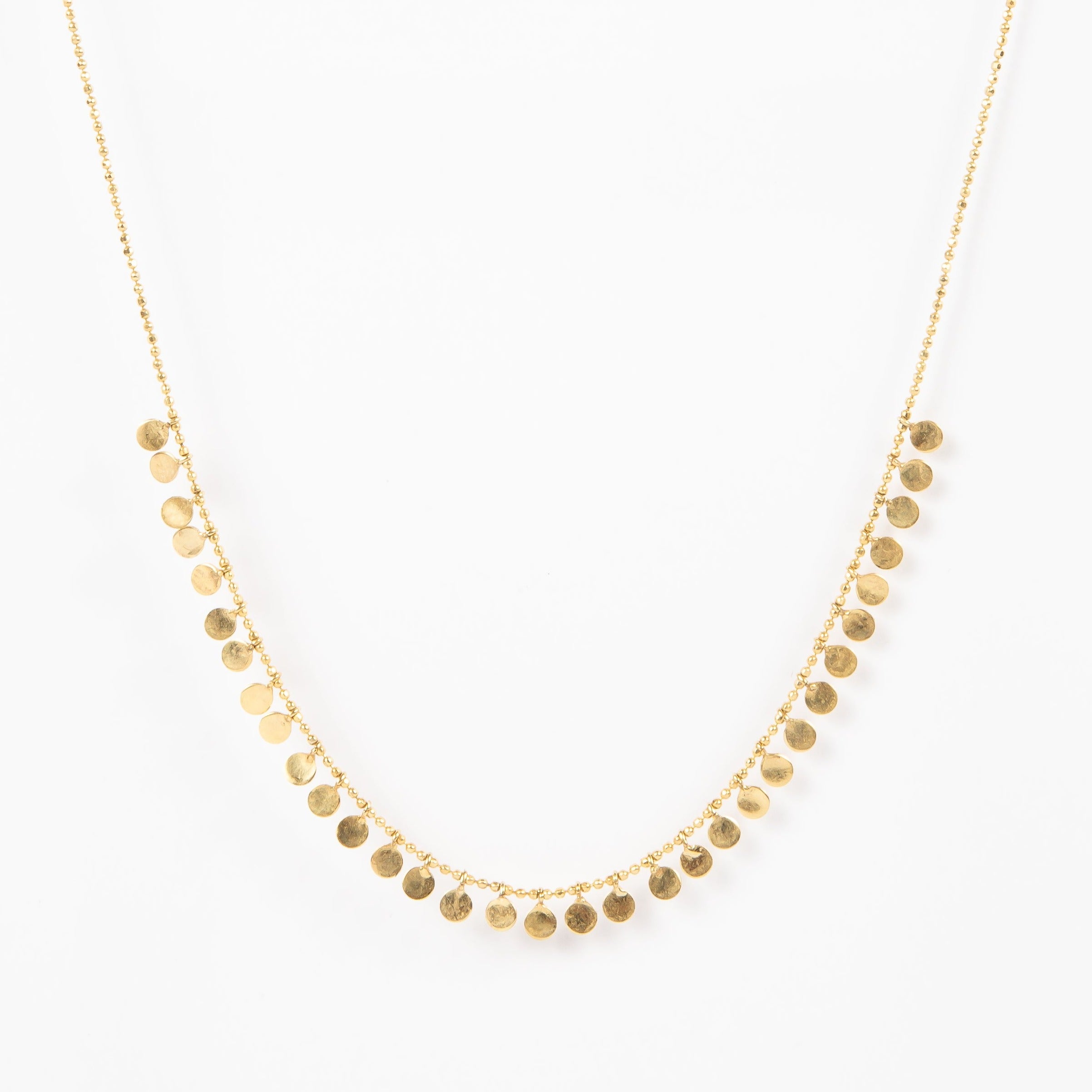 Collar Multi Plain Circly Bubbly Gold