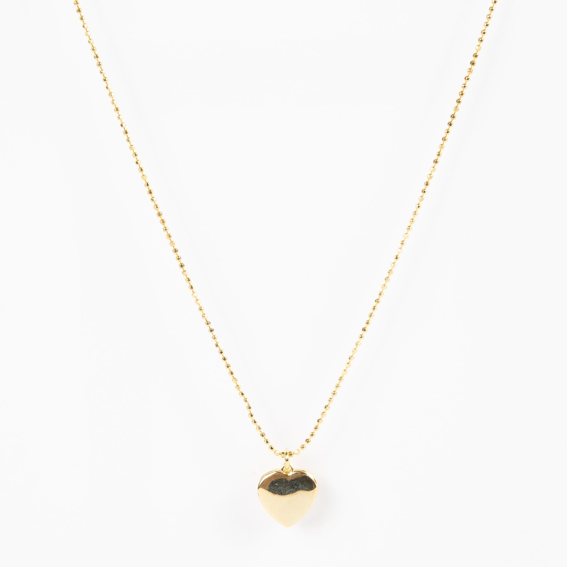 Collar Double Hollow & Plain Heart