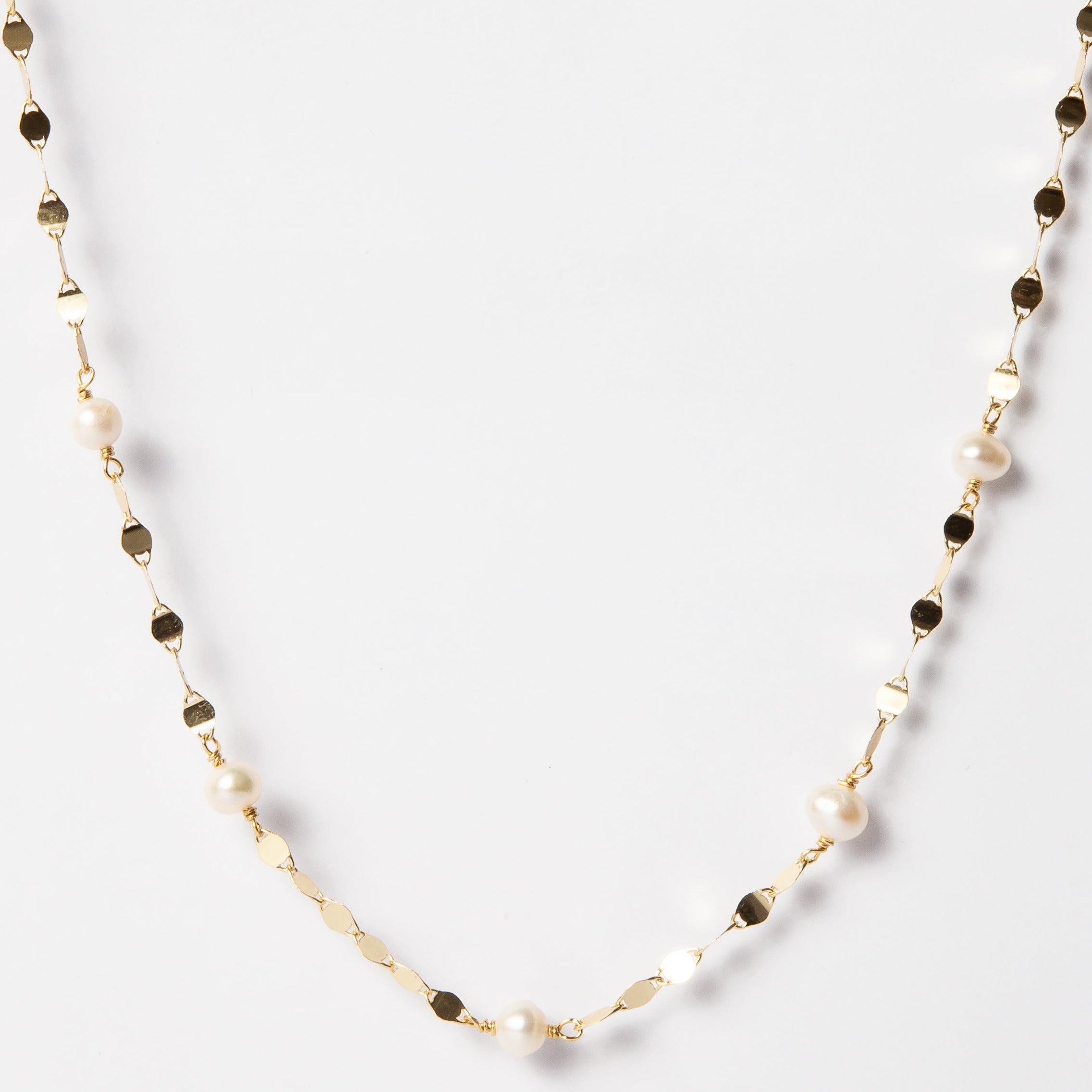 Collar Chainy Mirror Pearl Choker