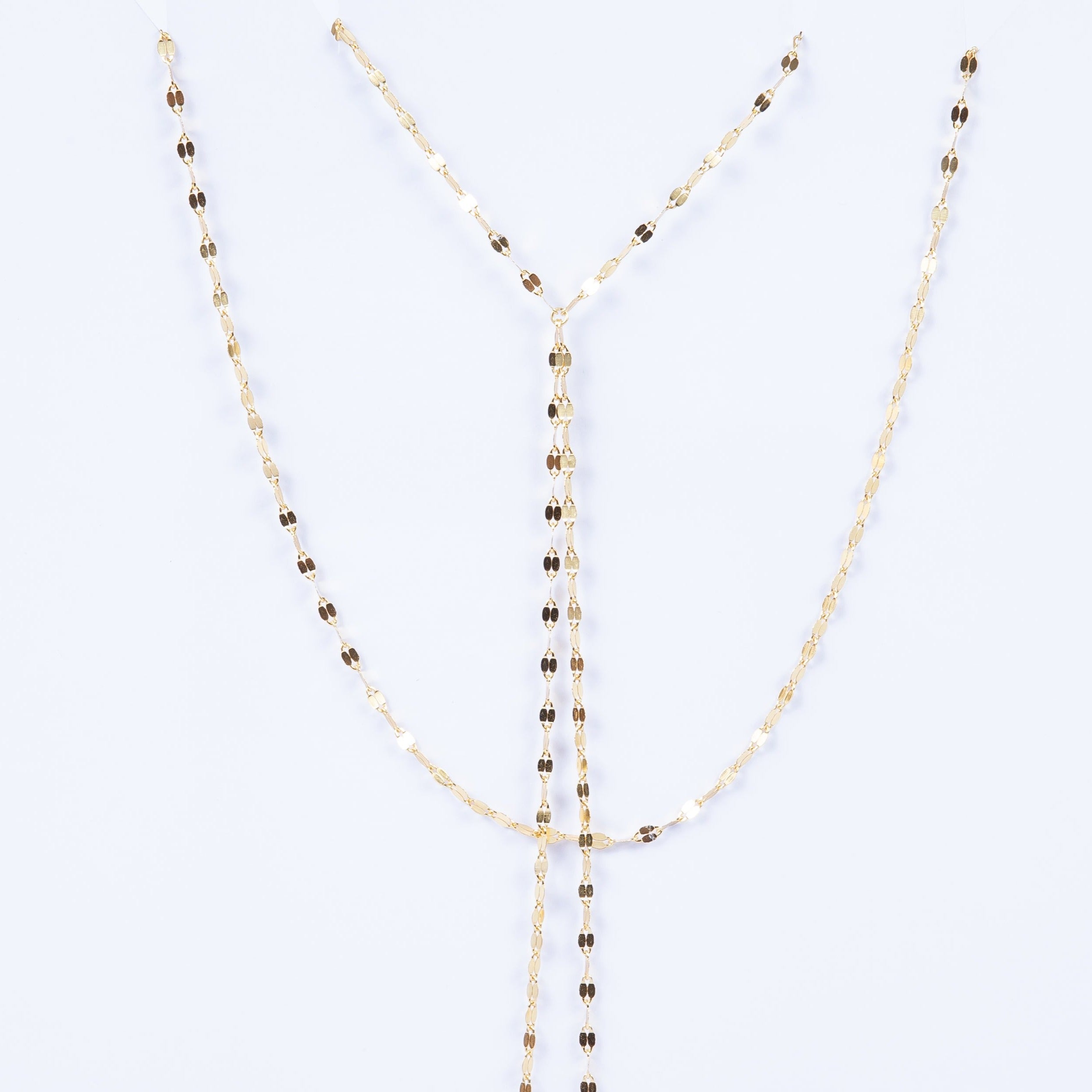 Collar Double Chainy Mirror Tie