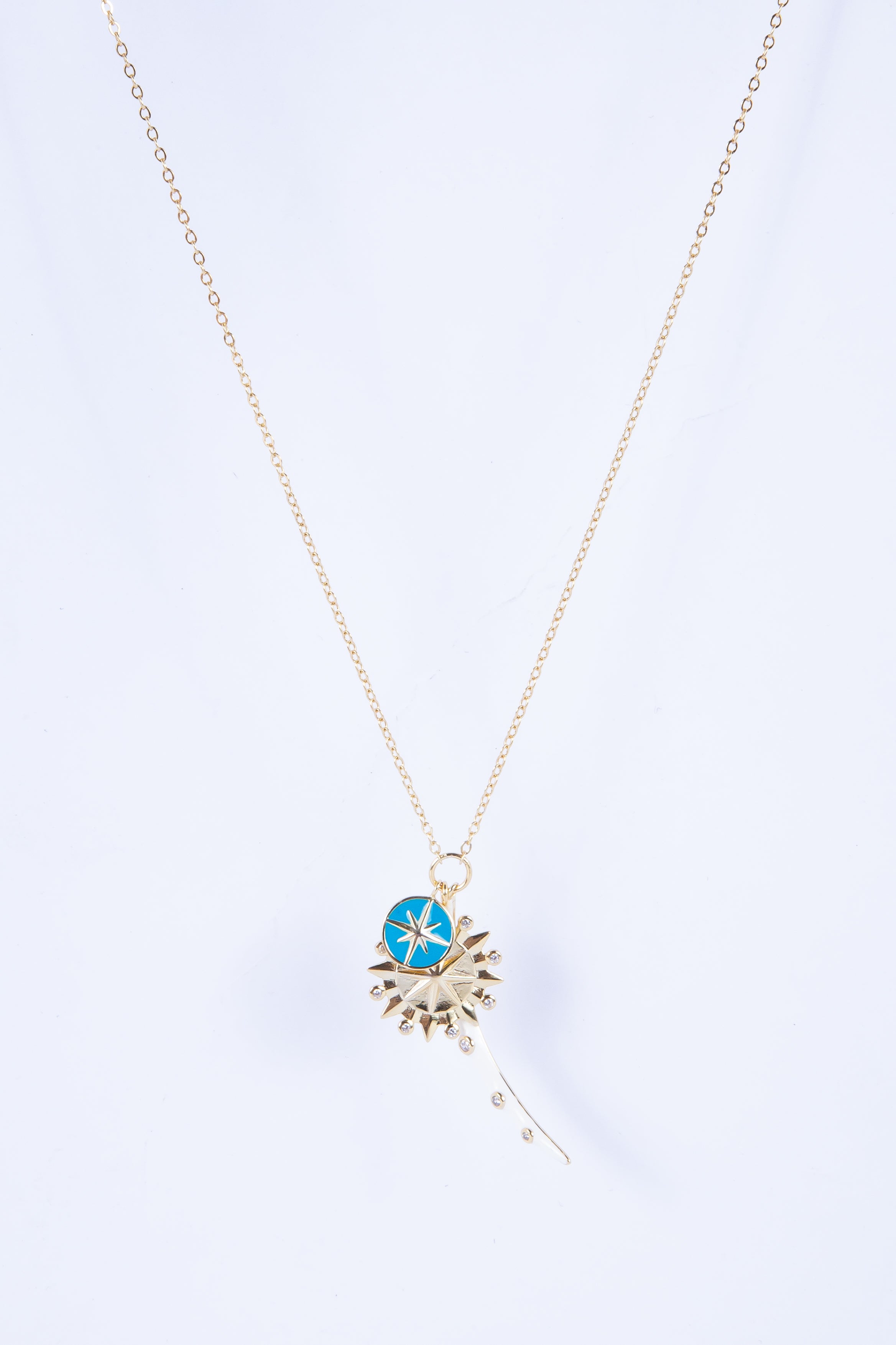 Collar Enamel Moon & Charms