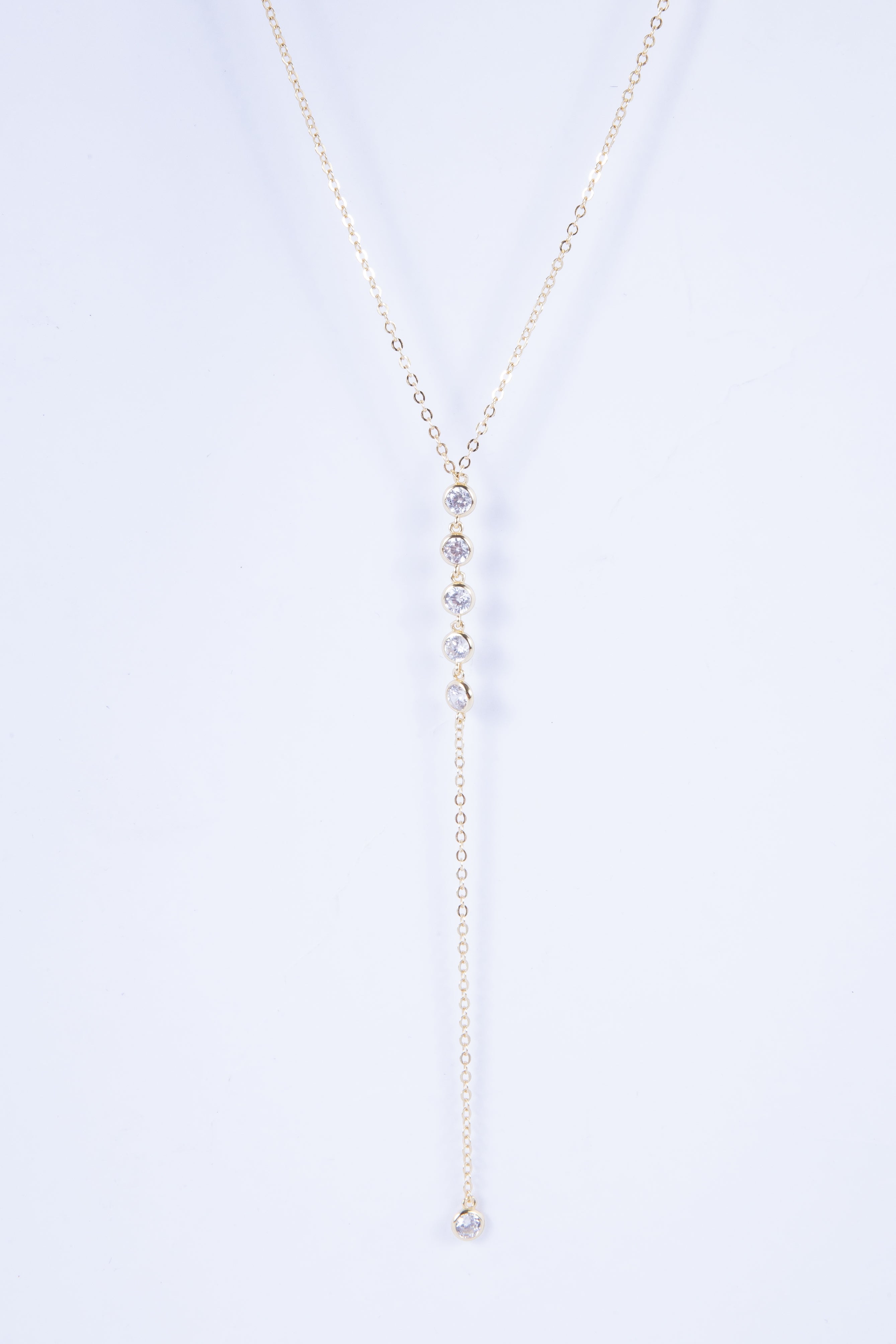 Collar 6 Cz Dots Drop