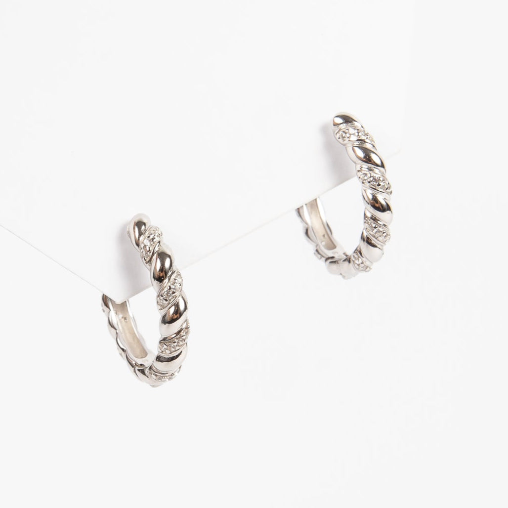Aro Twist CZ Goldy Hoop