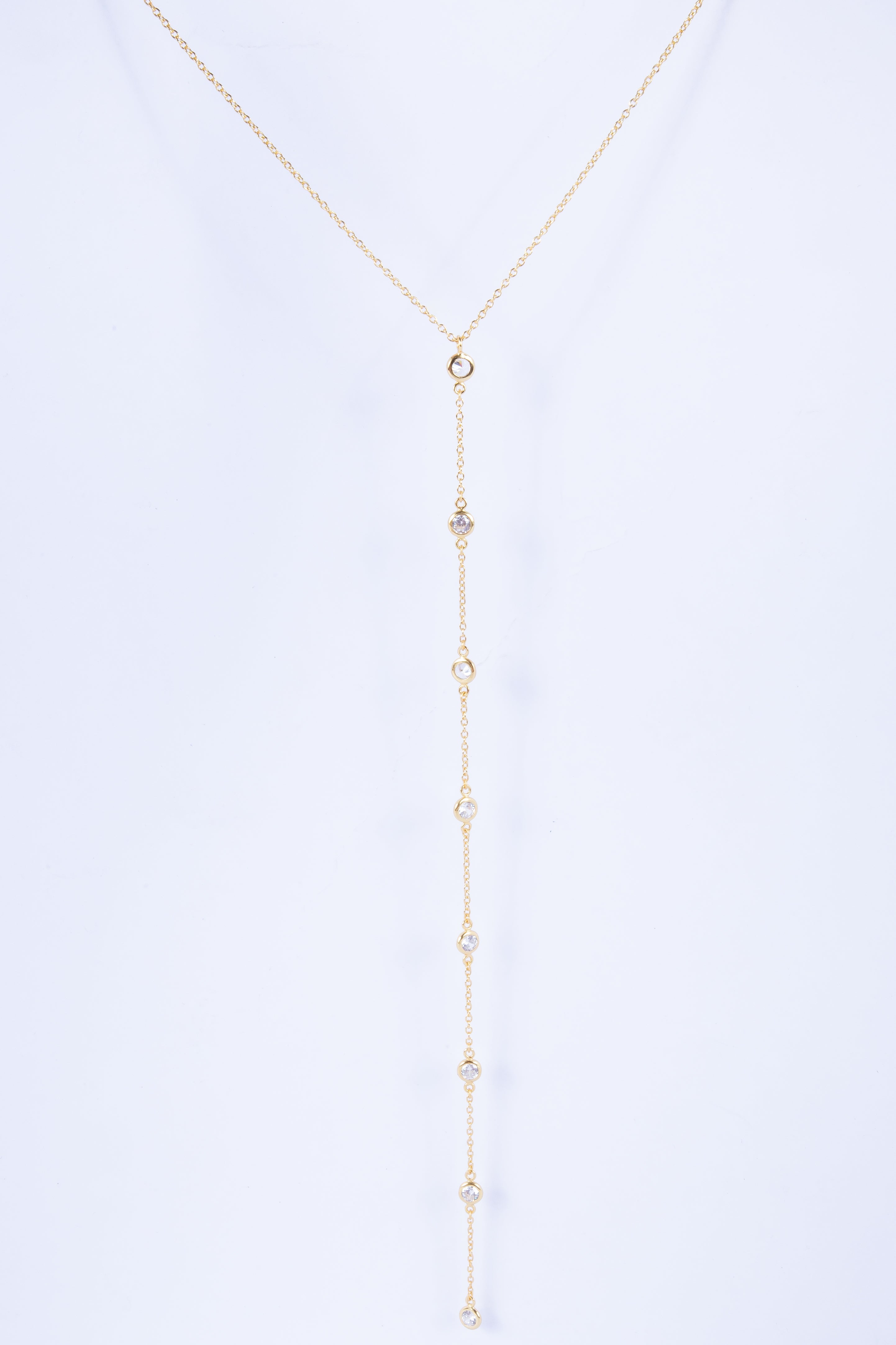Collar 8 point Cz Y Necklace