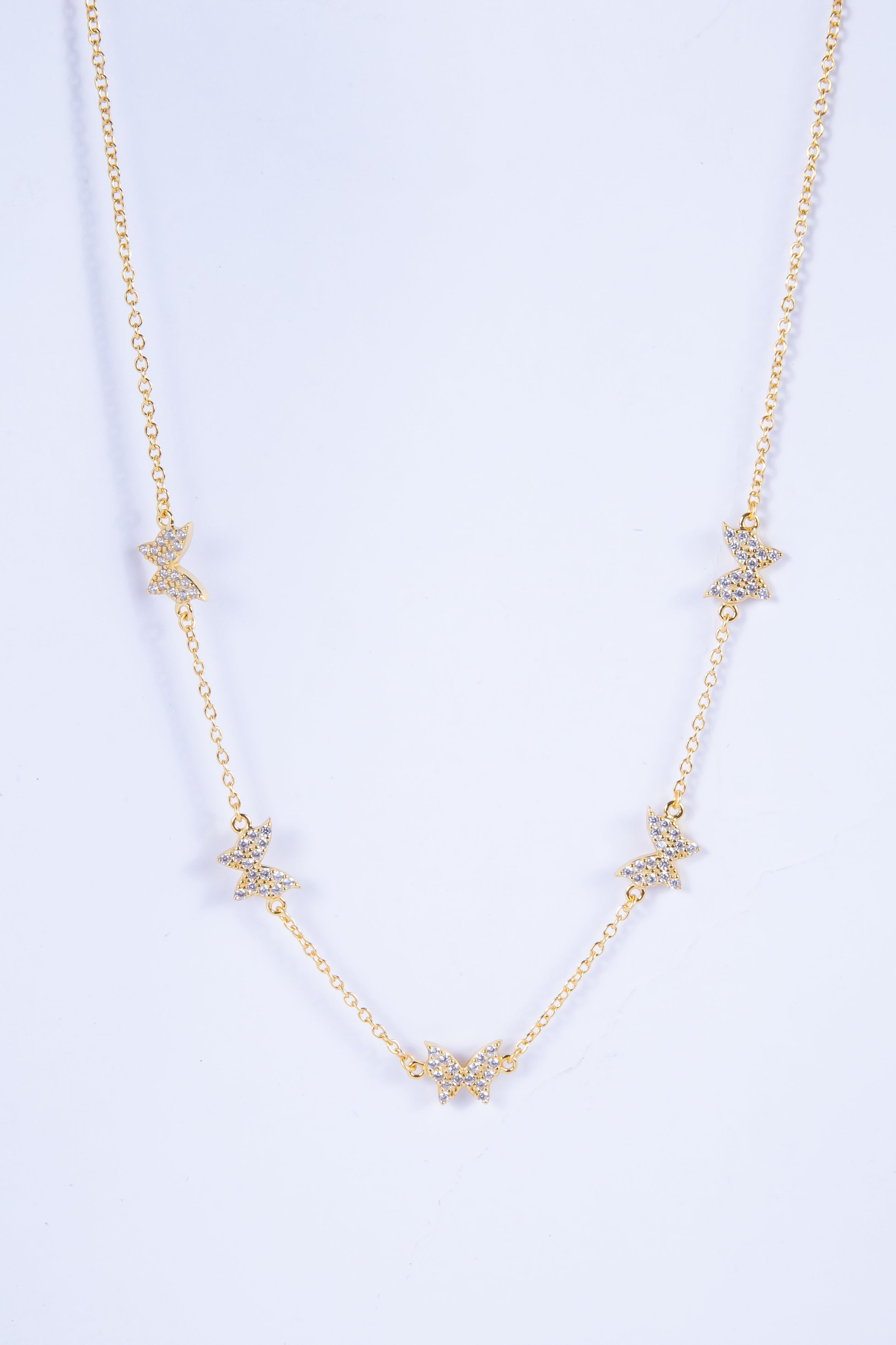 Collar 5 Butterflies Cz Choker