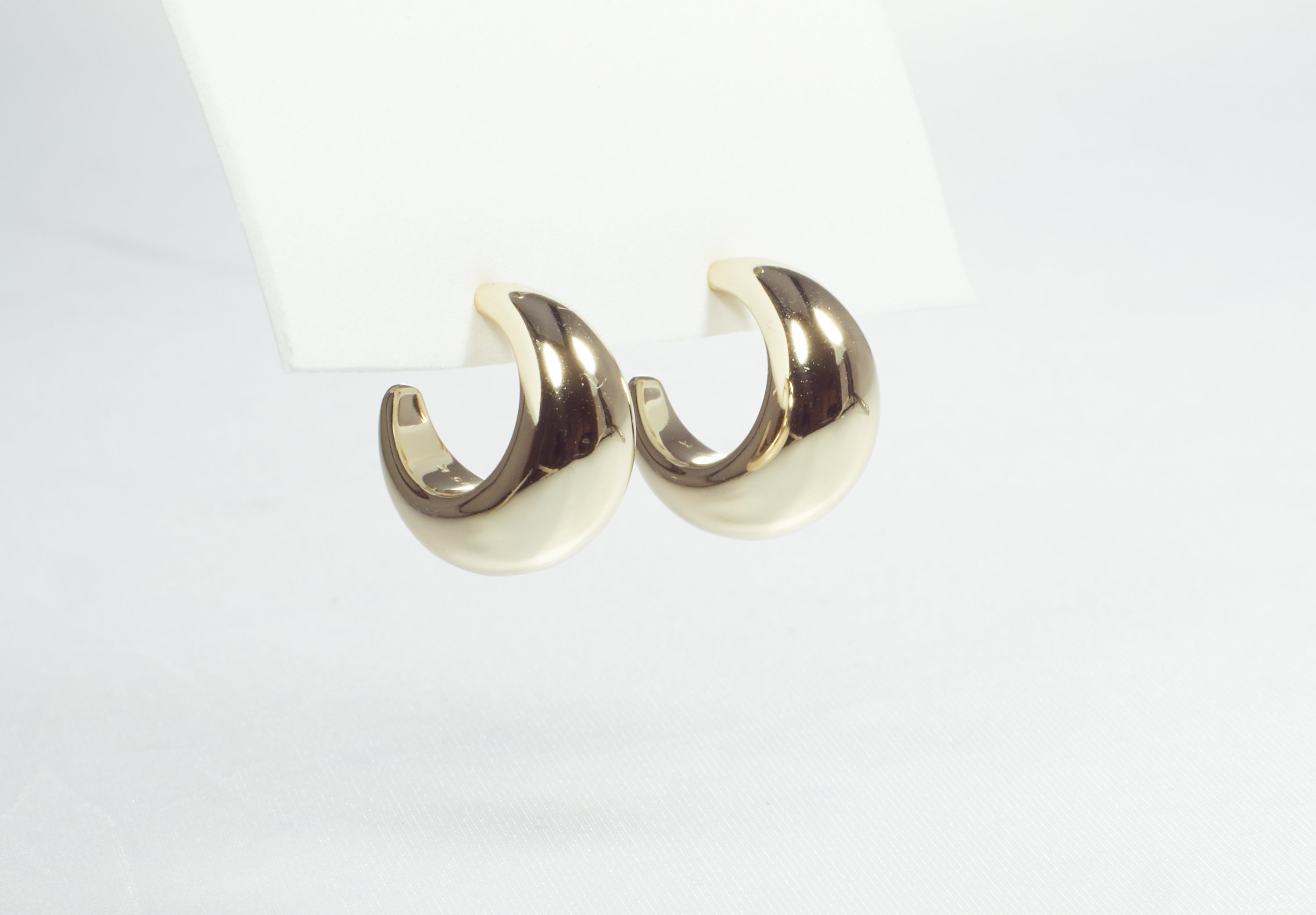 Aro Sterling Silver Chunky Semi Moon Hoop