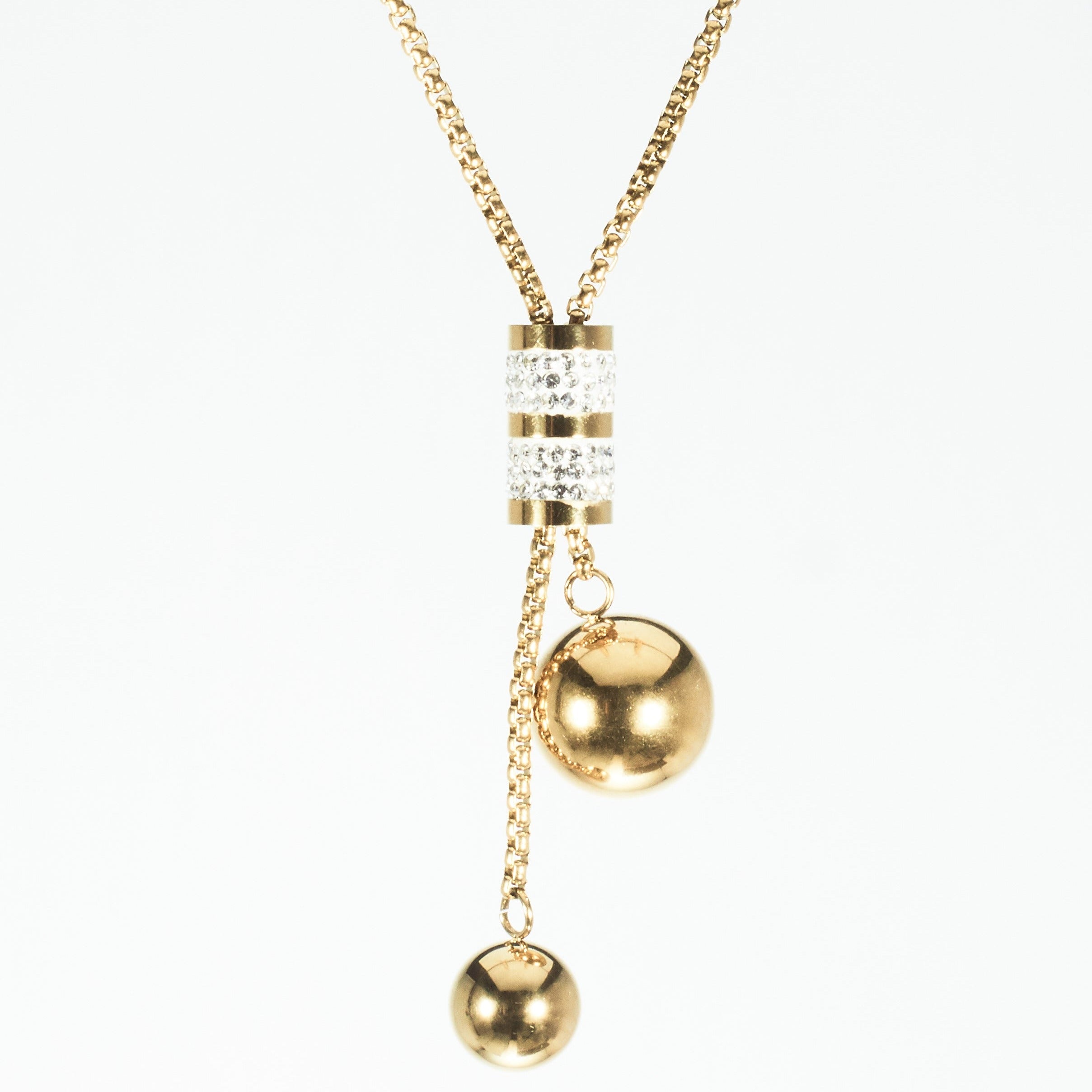Collar Adjustable 2 Bubbles Chain Gold