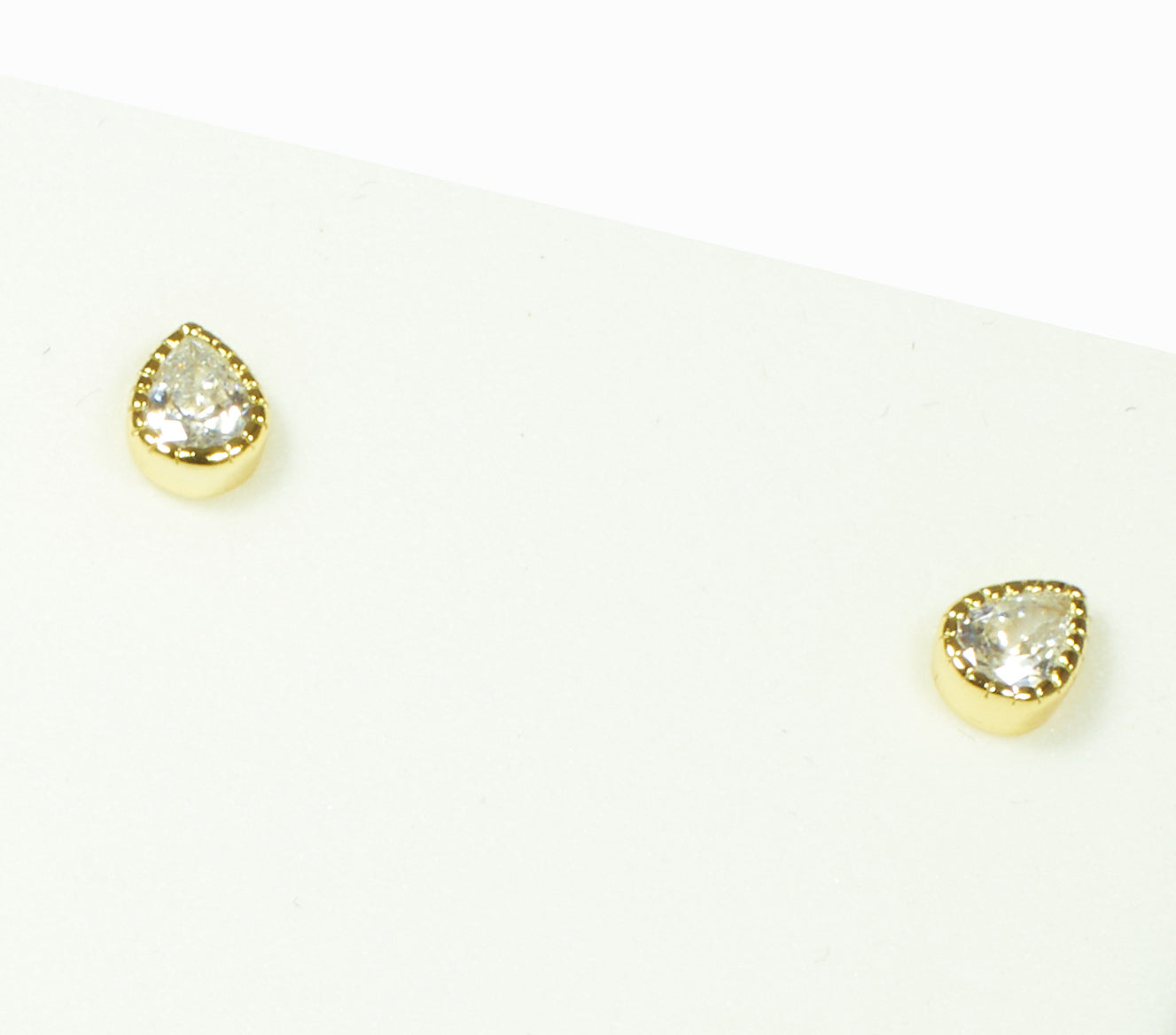 Aro Baby CZ Teardrop Stud