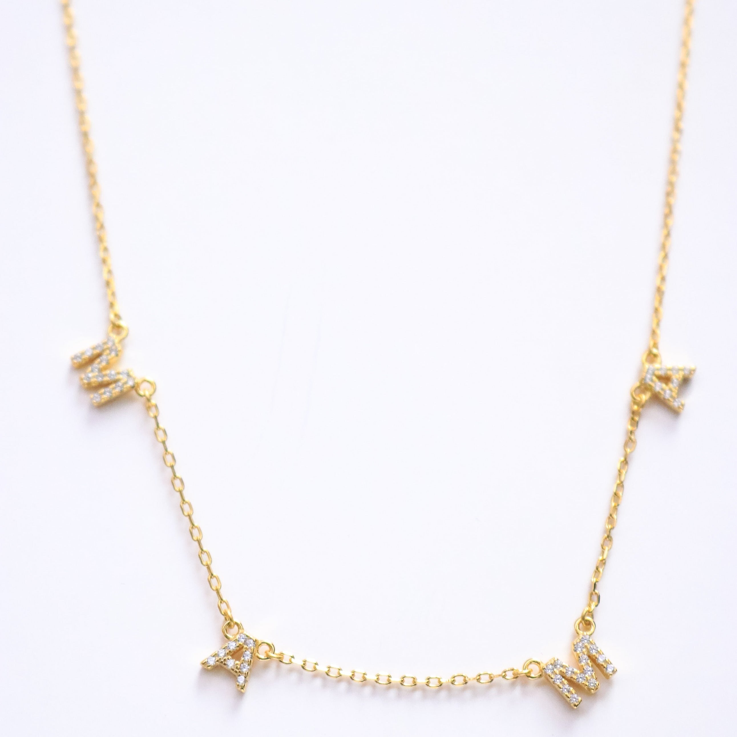Collar MAMA CZ Spaced Tiny Necklace