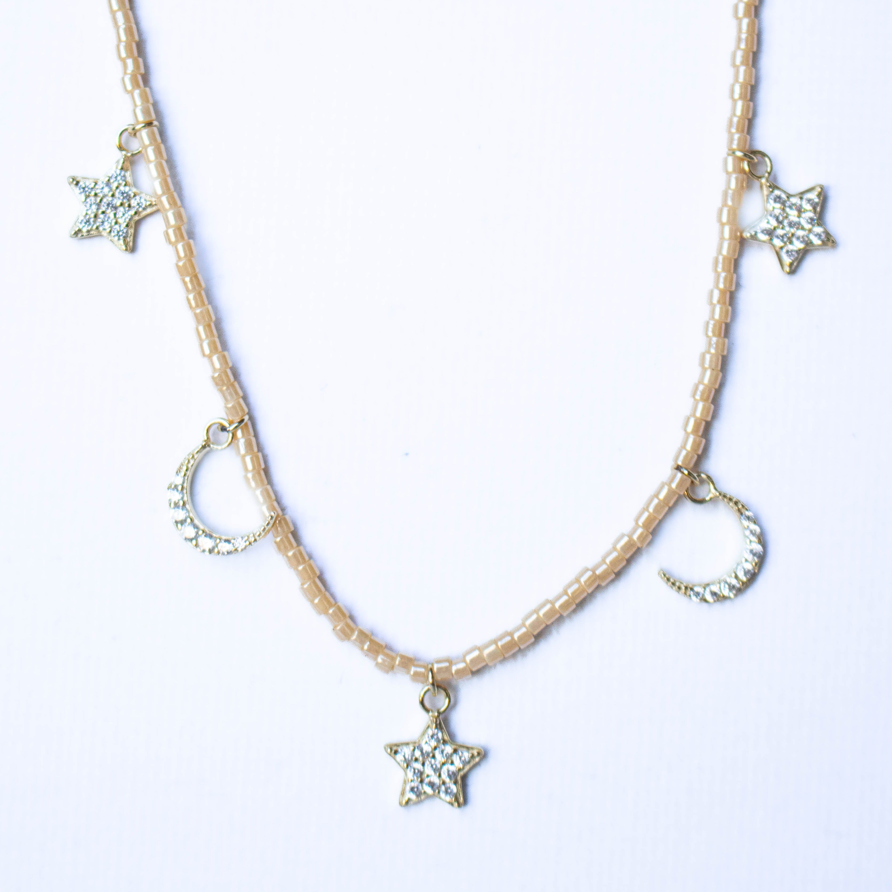 Collar Beady Stars & Moons Choker
