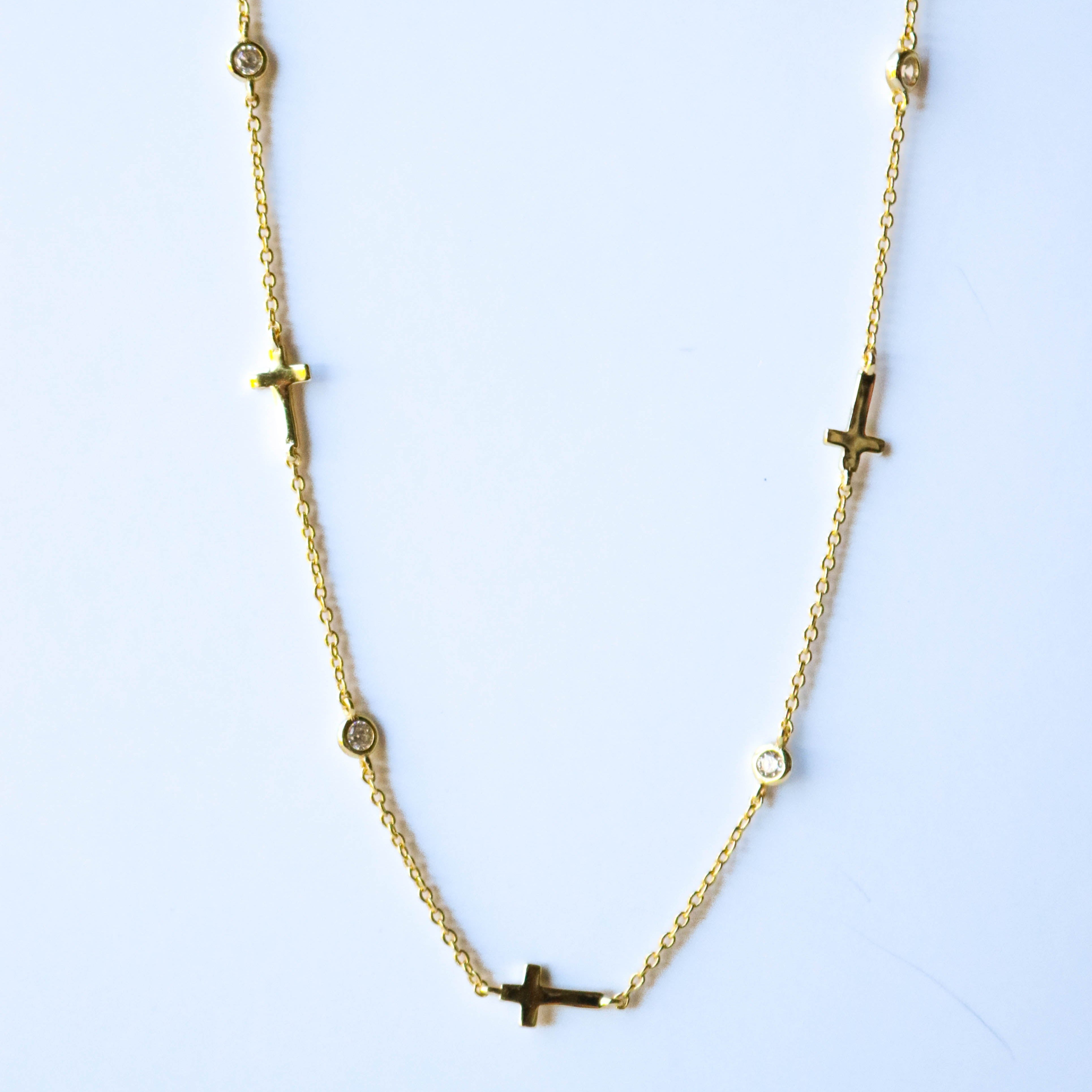 Collar Multi Cross & Cz Choker