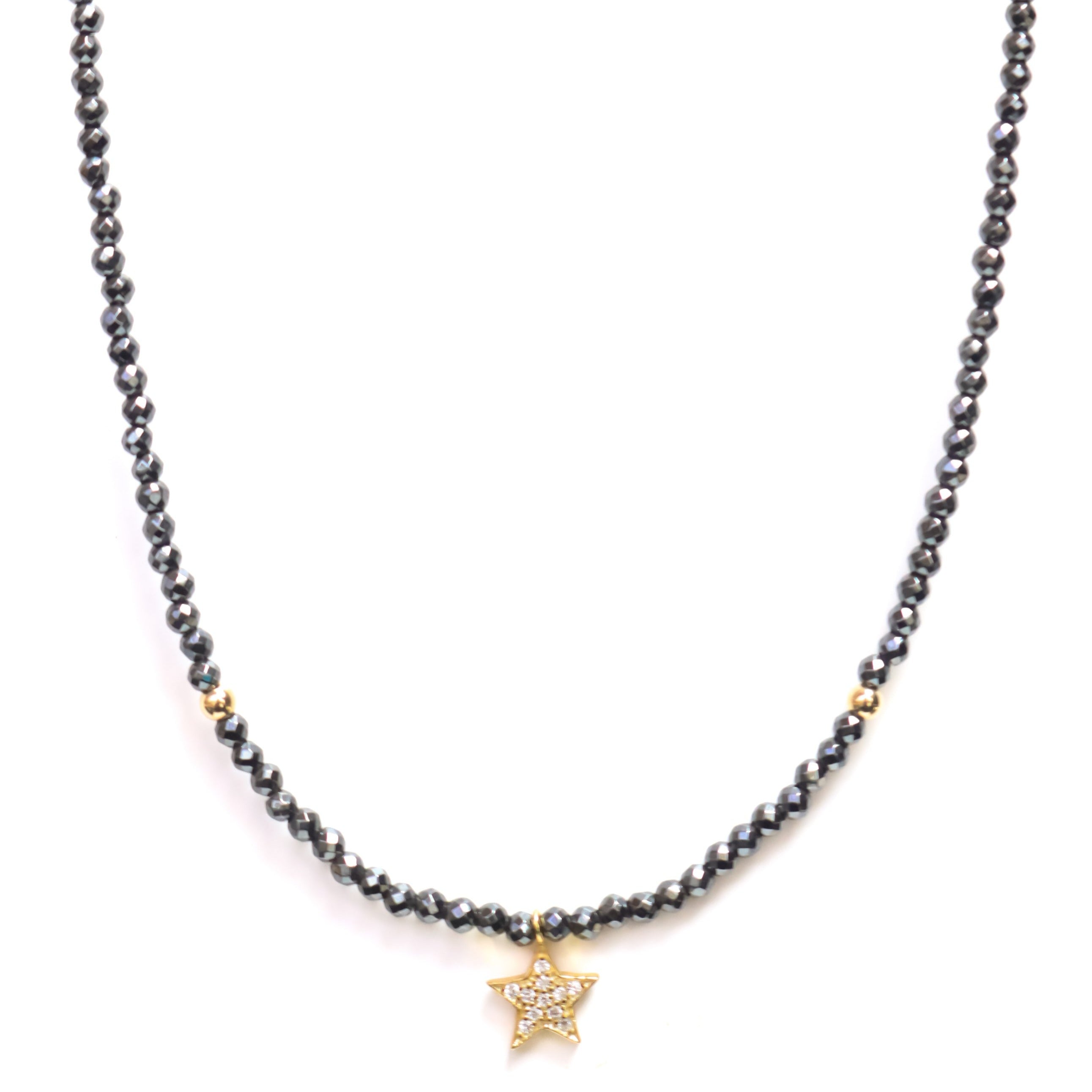 Collar Chena 31 Pewter Gold Star