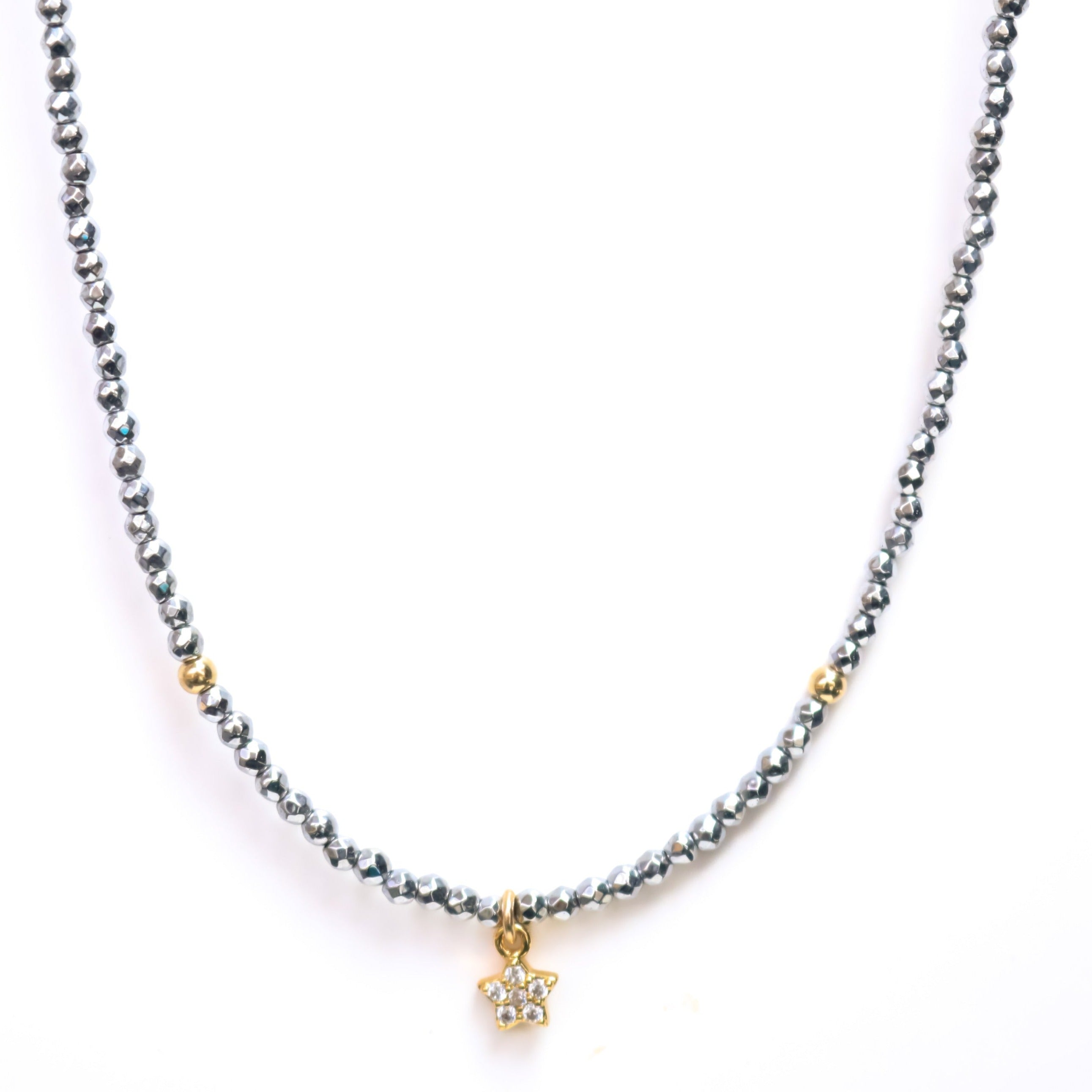 Collar Chena 32 Silver Gold Star