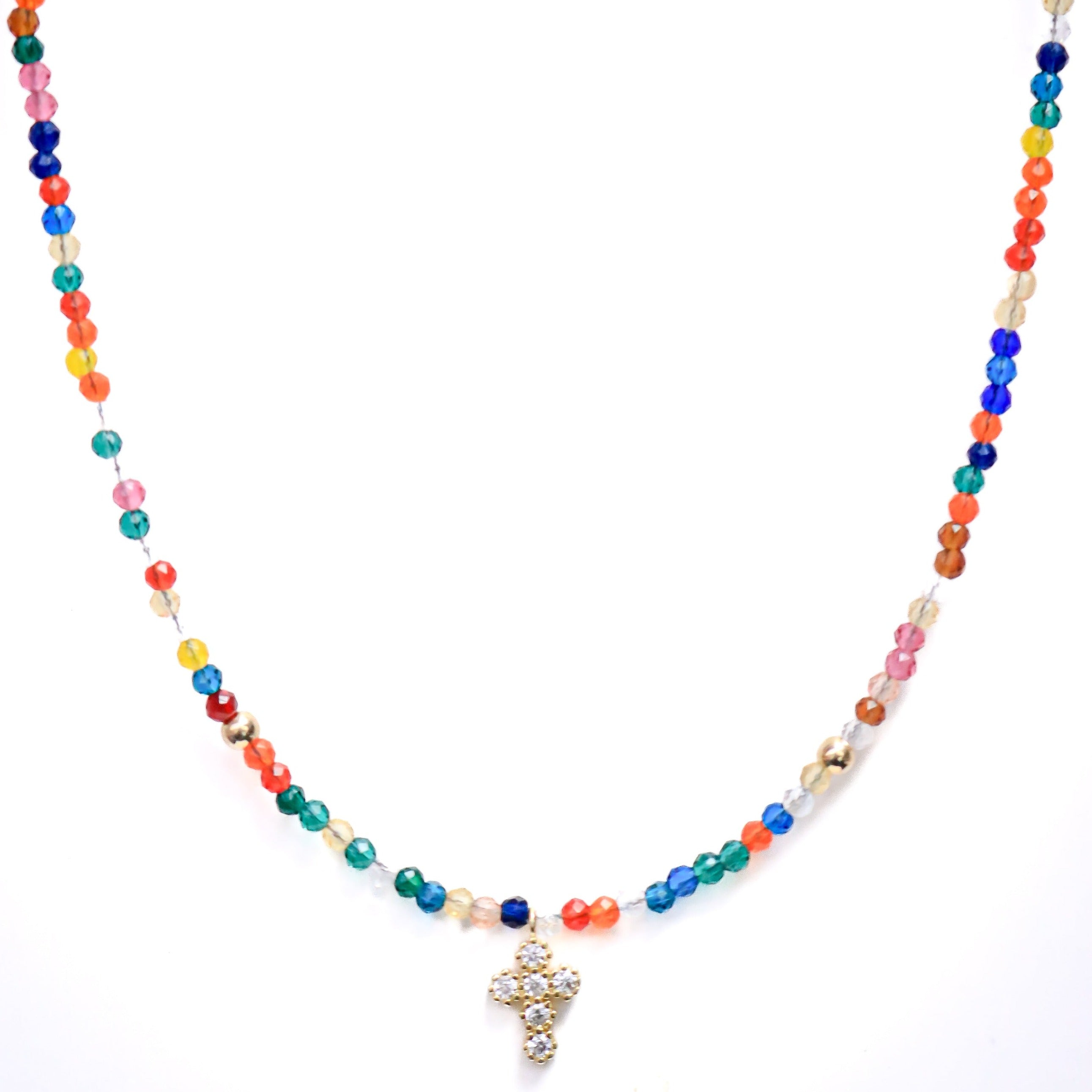 Collar Claire Multicolor CZ Cross