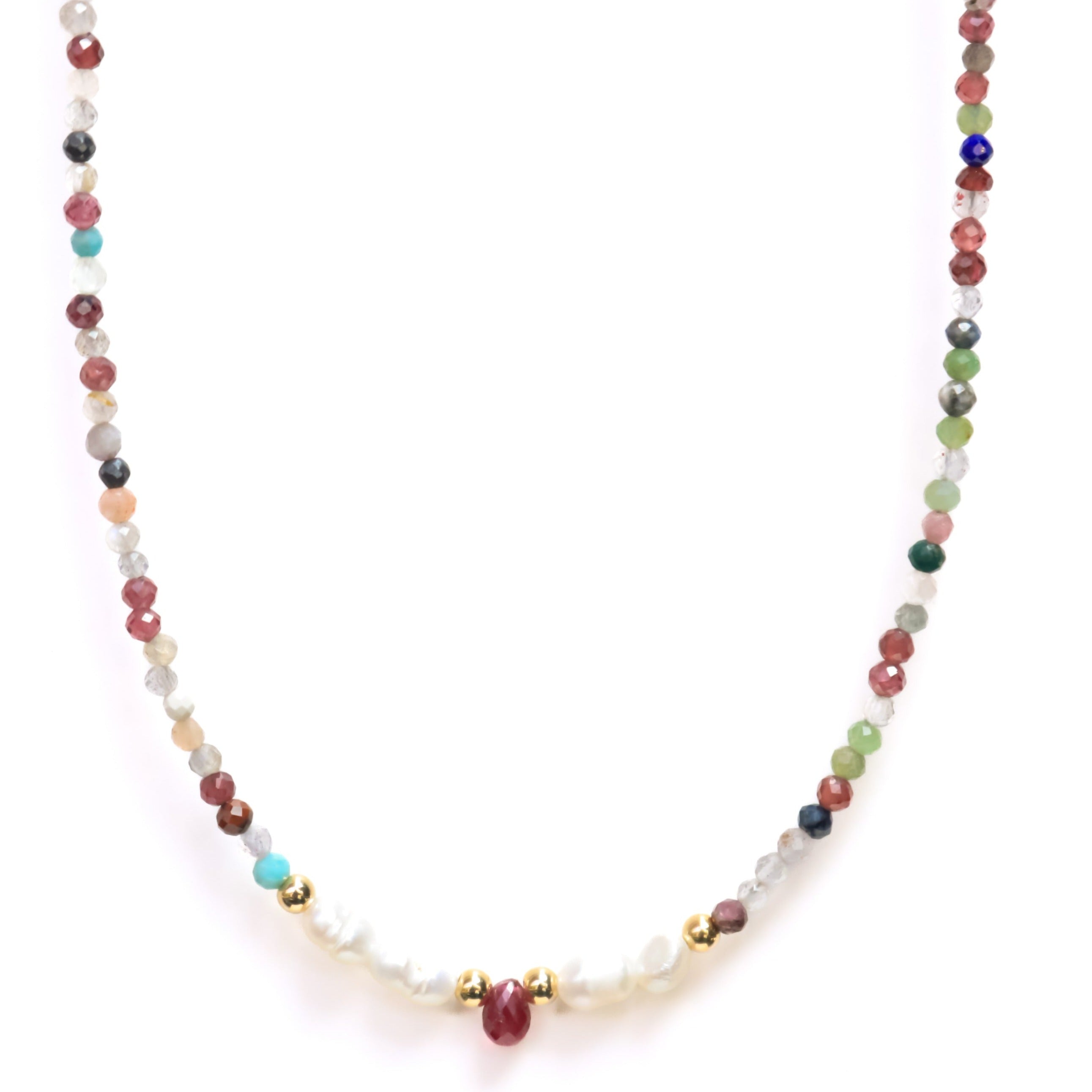 Collar Sasha 5 Woody Mix & Pearls
