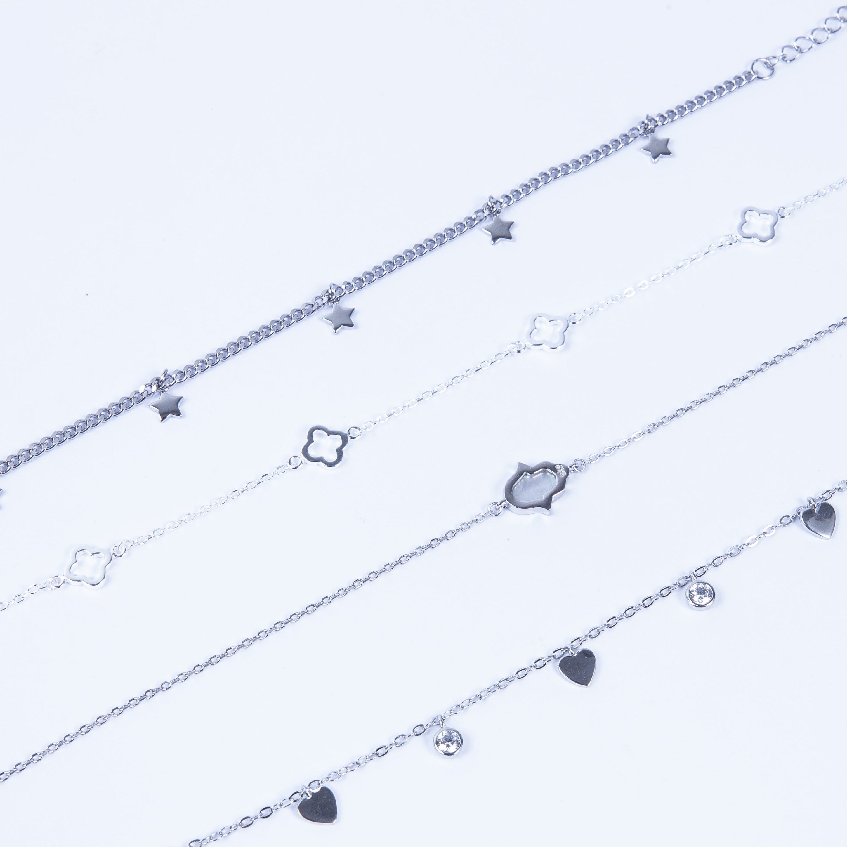 Pulsera SS Hamsa MOP Silver