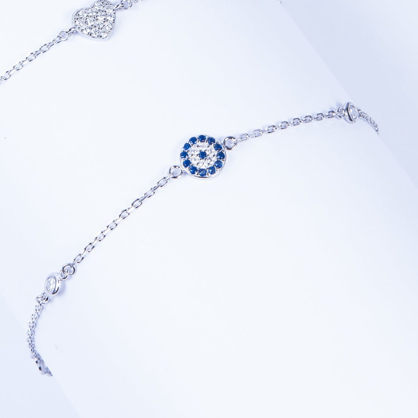 Pulsera SS Evil Eye Sillver