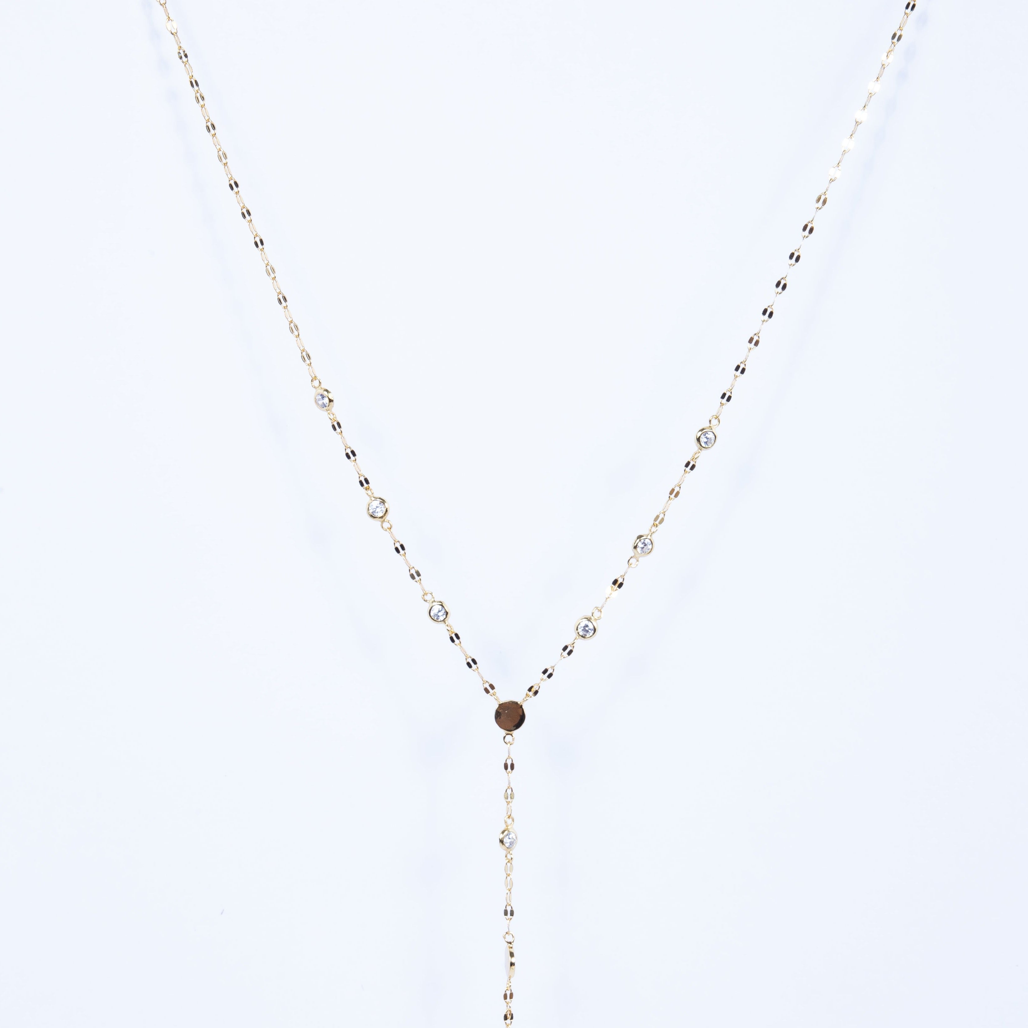 Collar Mirror Dots & CZ Y Gold