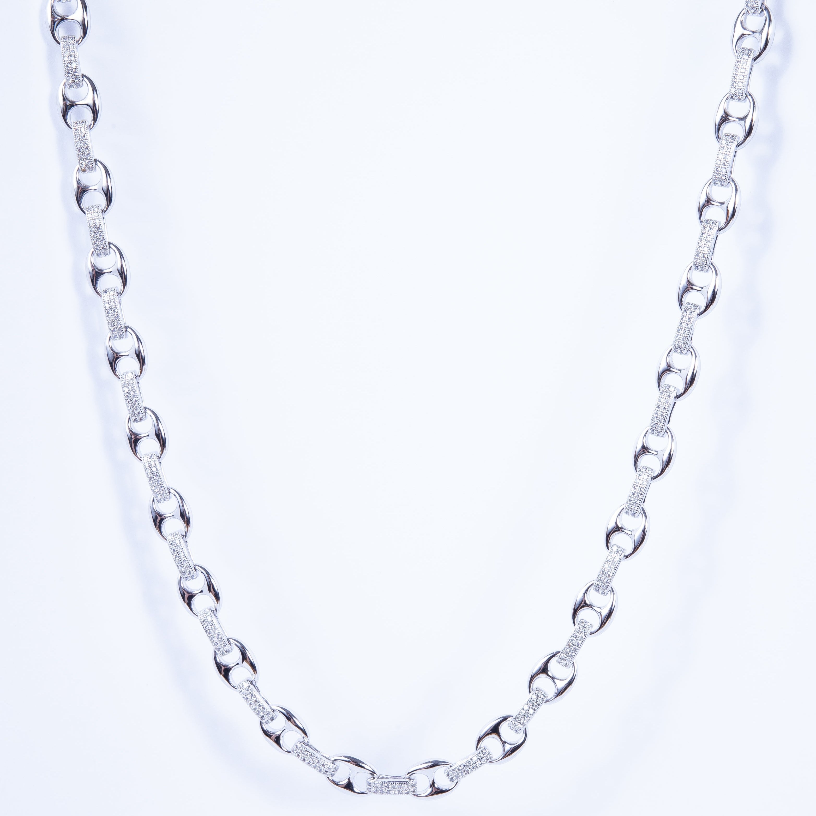 Collar Niki Small CZ interlock Silver