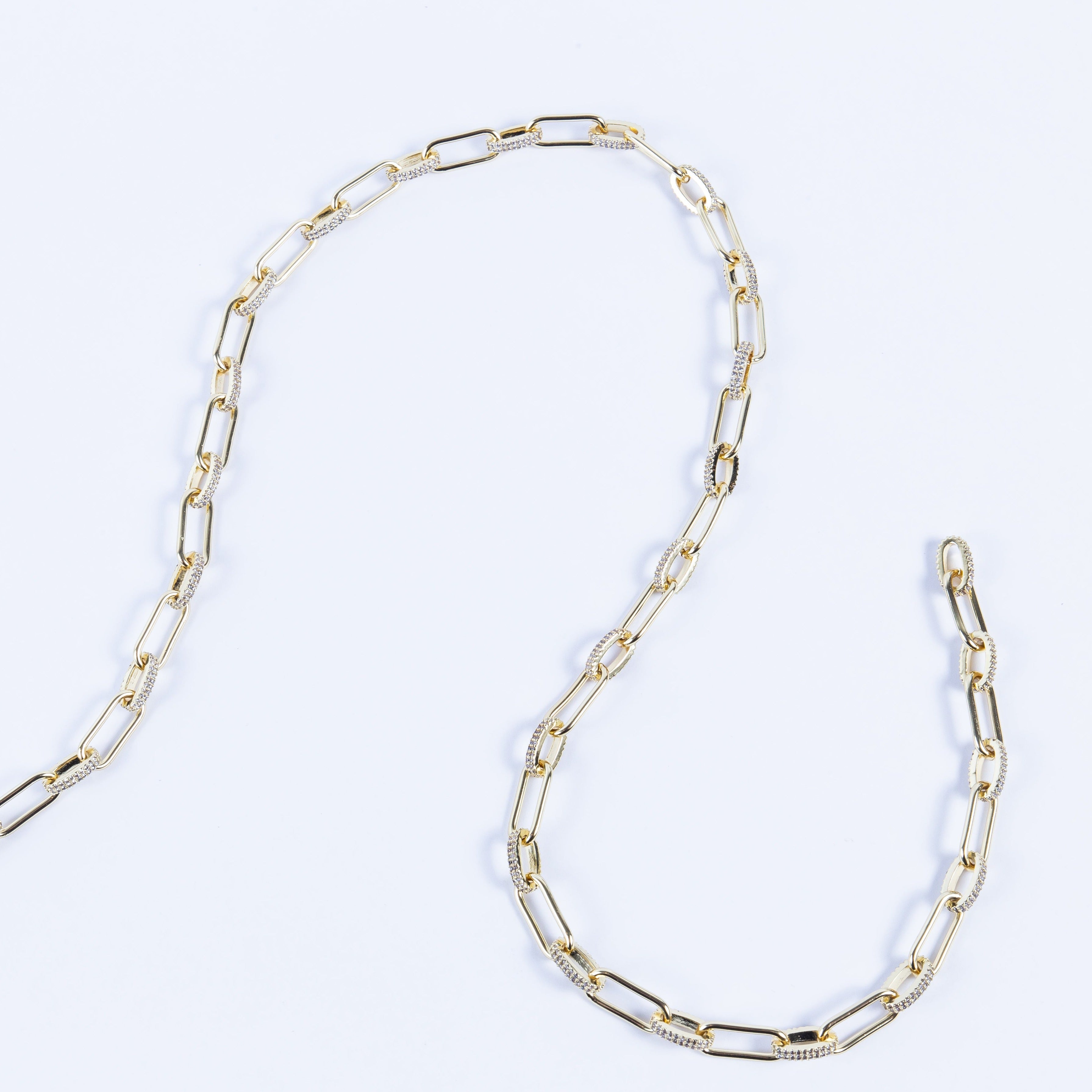Collar Longy Chain CZ Tie 1mt Gold