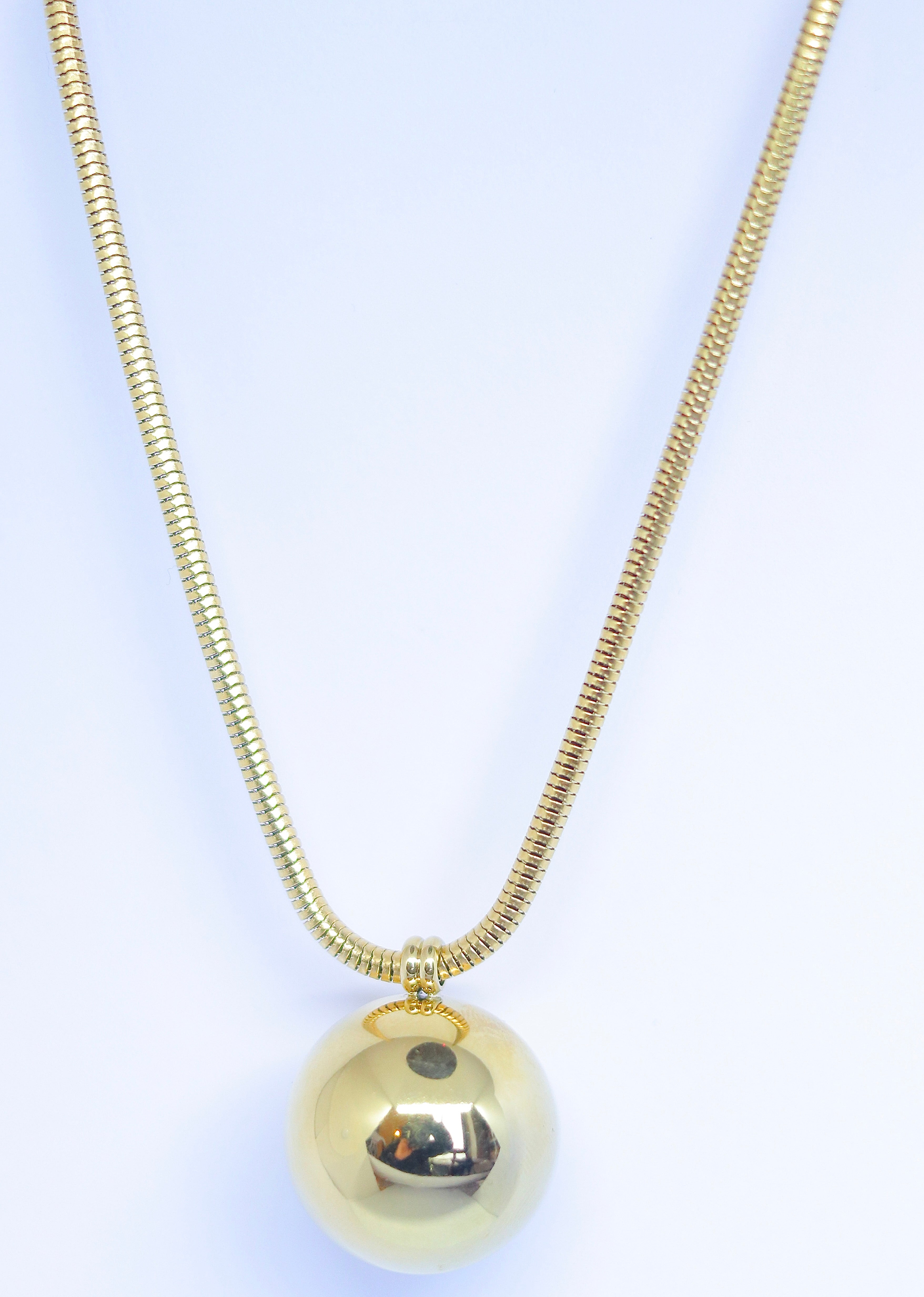 Collar Stainey Bubble Ball Gold